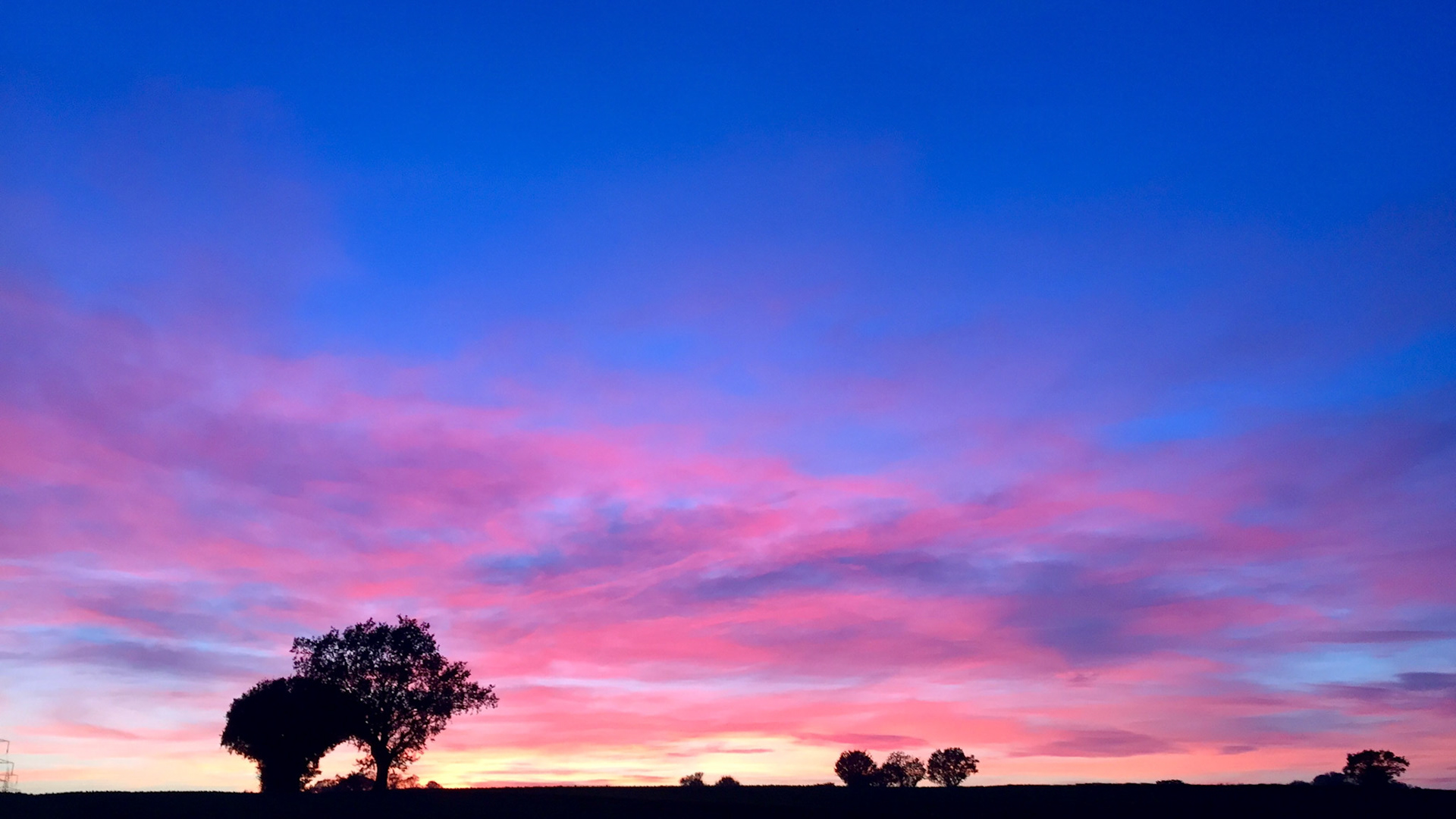 Sunset over the fields, Suffolk