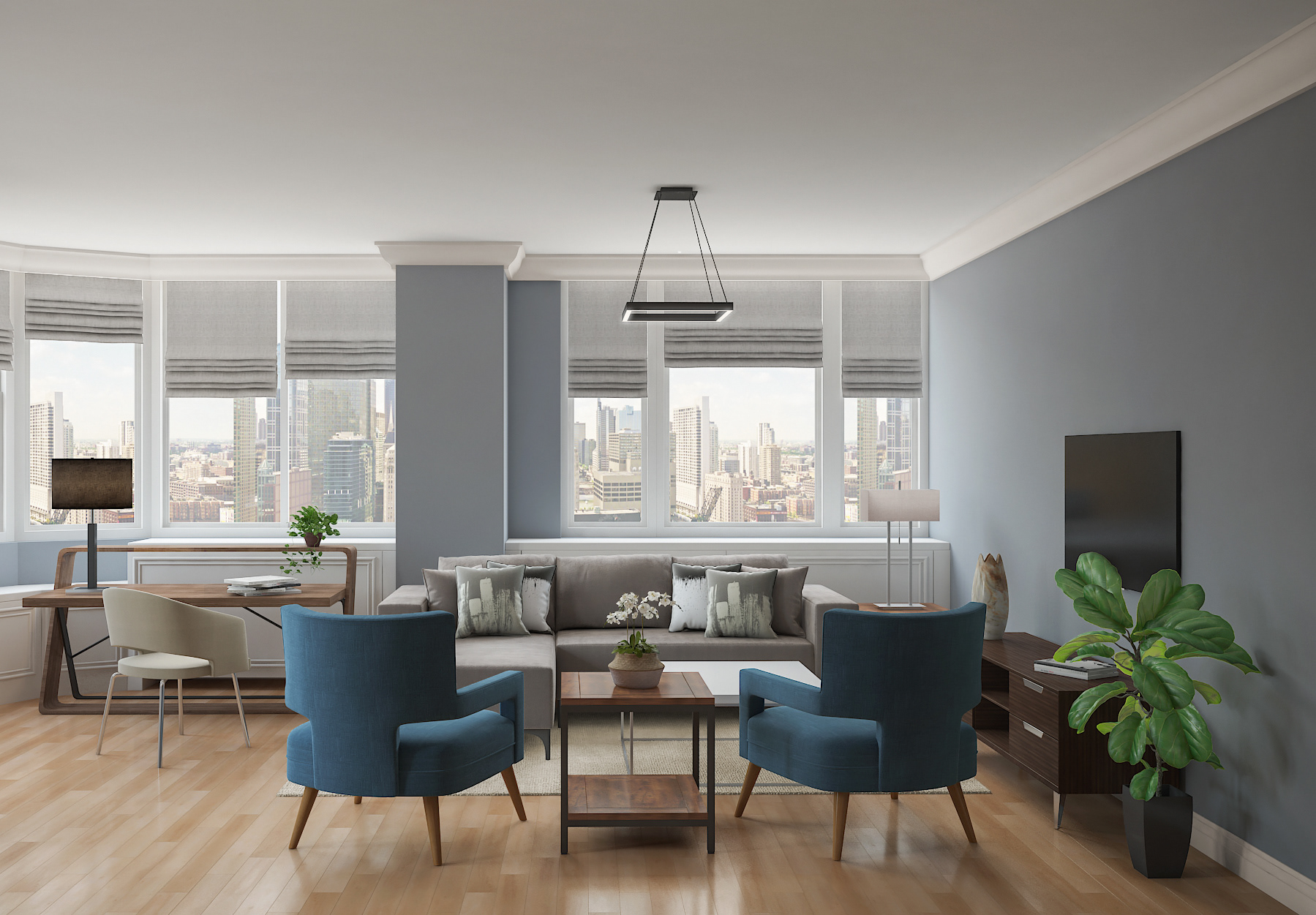 Claudia Designs Co. - NYC Skyline Apartment