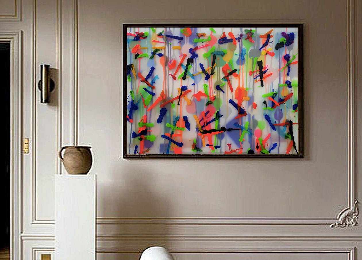 Peinture 210509 - 60x81cm- Polymer and spray paint on polycarbonate