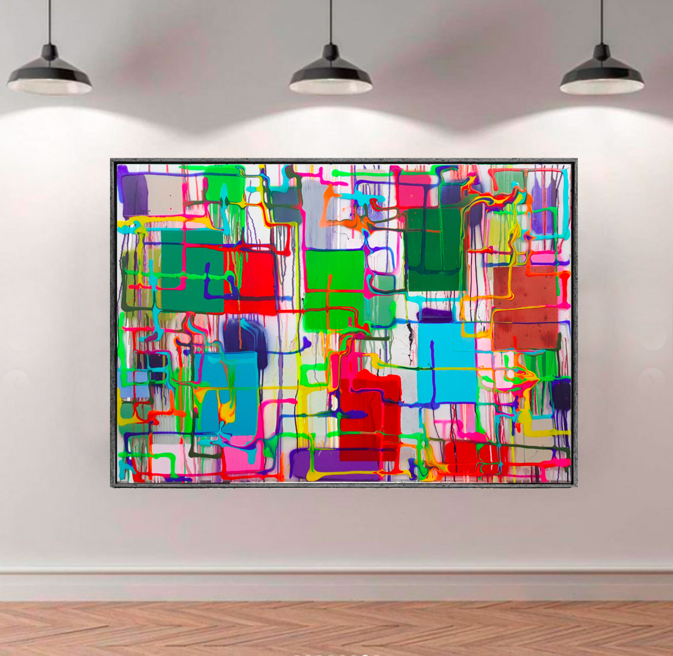 Peinture 211007 - 114x162cm/44,8’x63,7’ - Technique mixte
