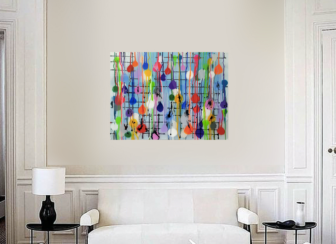 Peinture 210429 - 60x81cm- Polymer and spray paint on polycarbonate