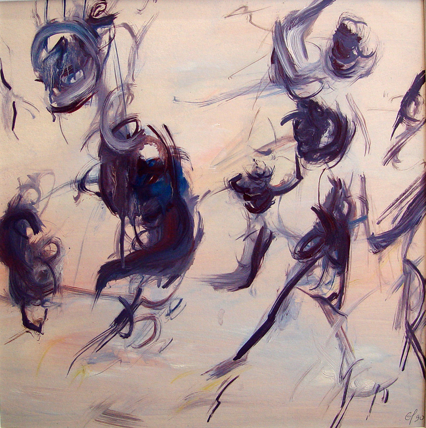 1988 - huile/carton 35x35cm/13,7’x13,7’