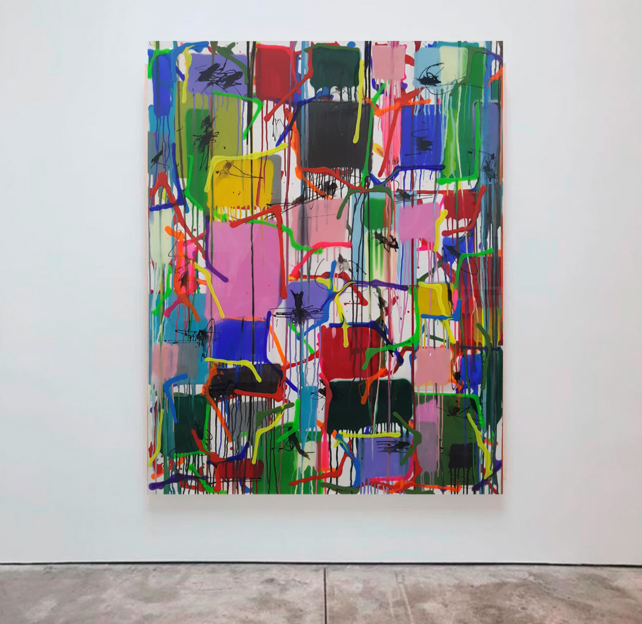 Peinture 211020 - 146x114cm / 57,5"x44,8" - Technique mixte