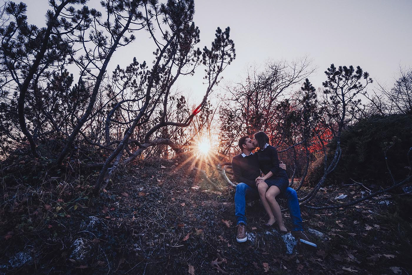 Семейна фотосесия на Диана и Георги по залез