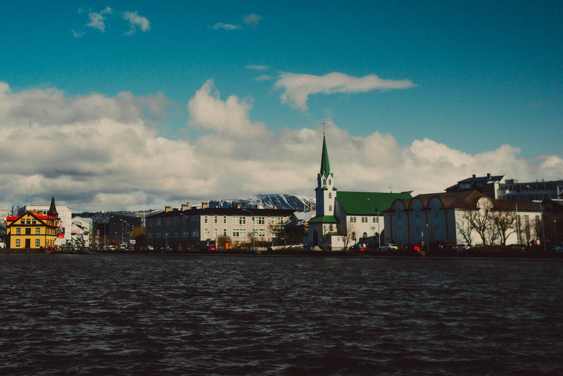 Lake Tjörnin and the cityscape of Reykjavík, Iceland, May 2016, Leica M.