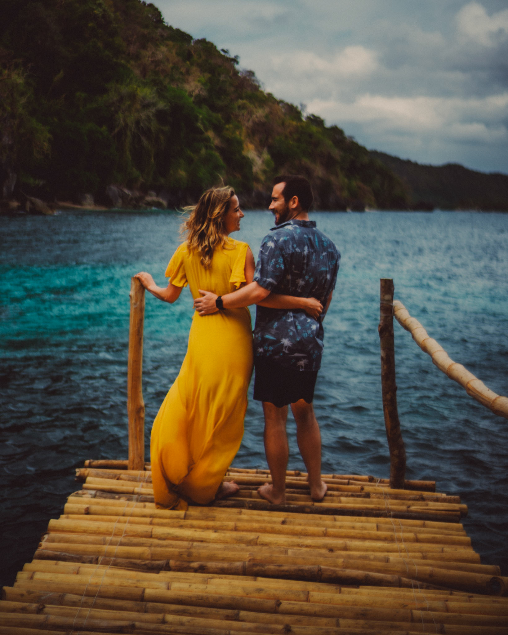 An adventure engagement island hopping tour at Three Coconuts private beach in El Nido Palawan, Philippines, Southeast Asia, March 2019, Sony A7III.