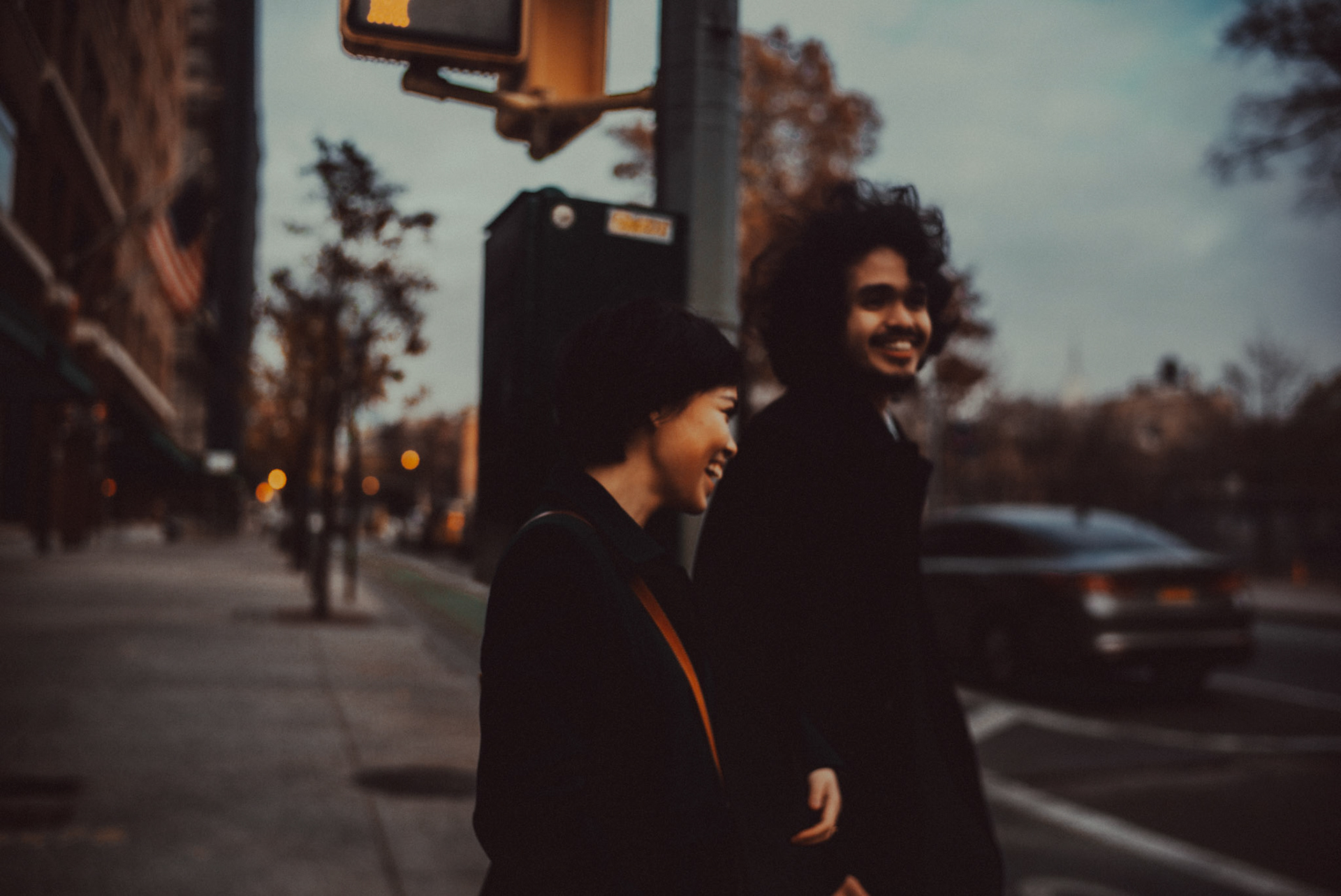 Walking around West Village, from AC &amp; Winona's casual and chill engagement shoot in Manhattan, New York City, USA, December 2017, Leica M.