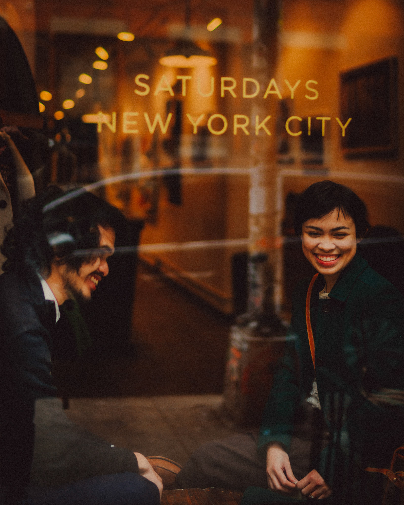 Saturdays NYC Crosby St. in SOHO, from AC &amp; Winona's casual and chill engagement shoot in Manhattan, New York City, USA, December 2017, Leica M.