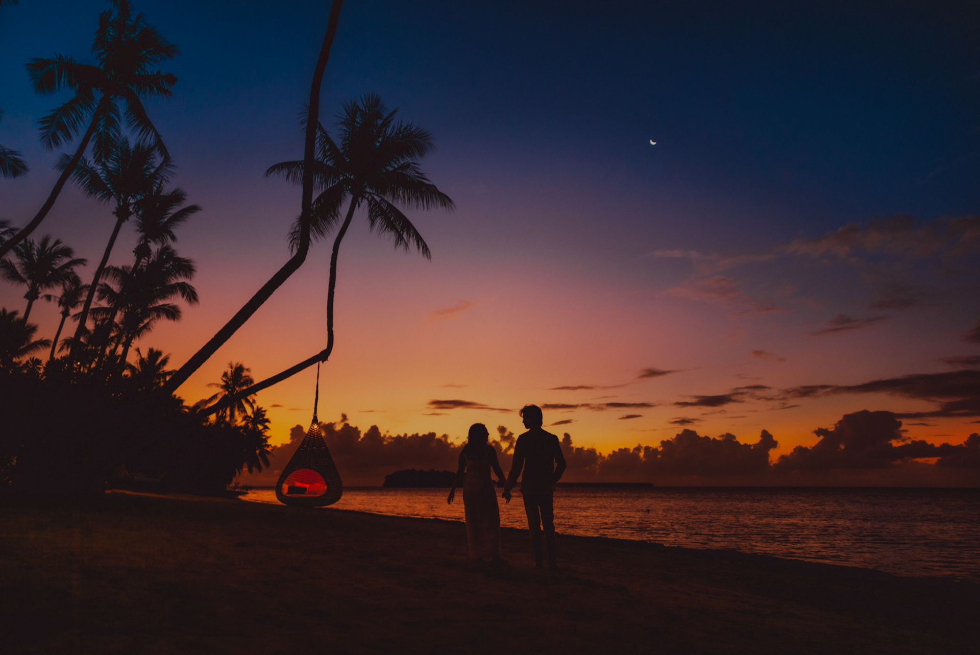 Sunrise wedding portraits before their beach elopement ceremony in Nay Palad, from Jeo and Bianca's island hopping honeymoon couple portrait shoot in Siargao Island, Philippines, Southeast Asia, February 2020, Leica M