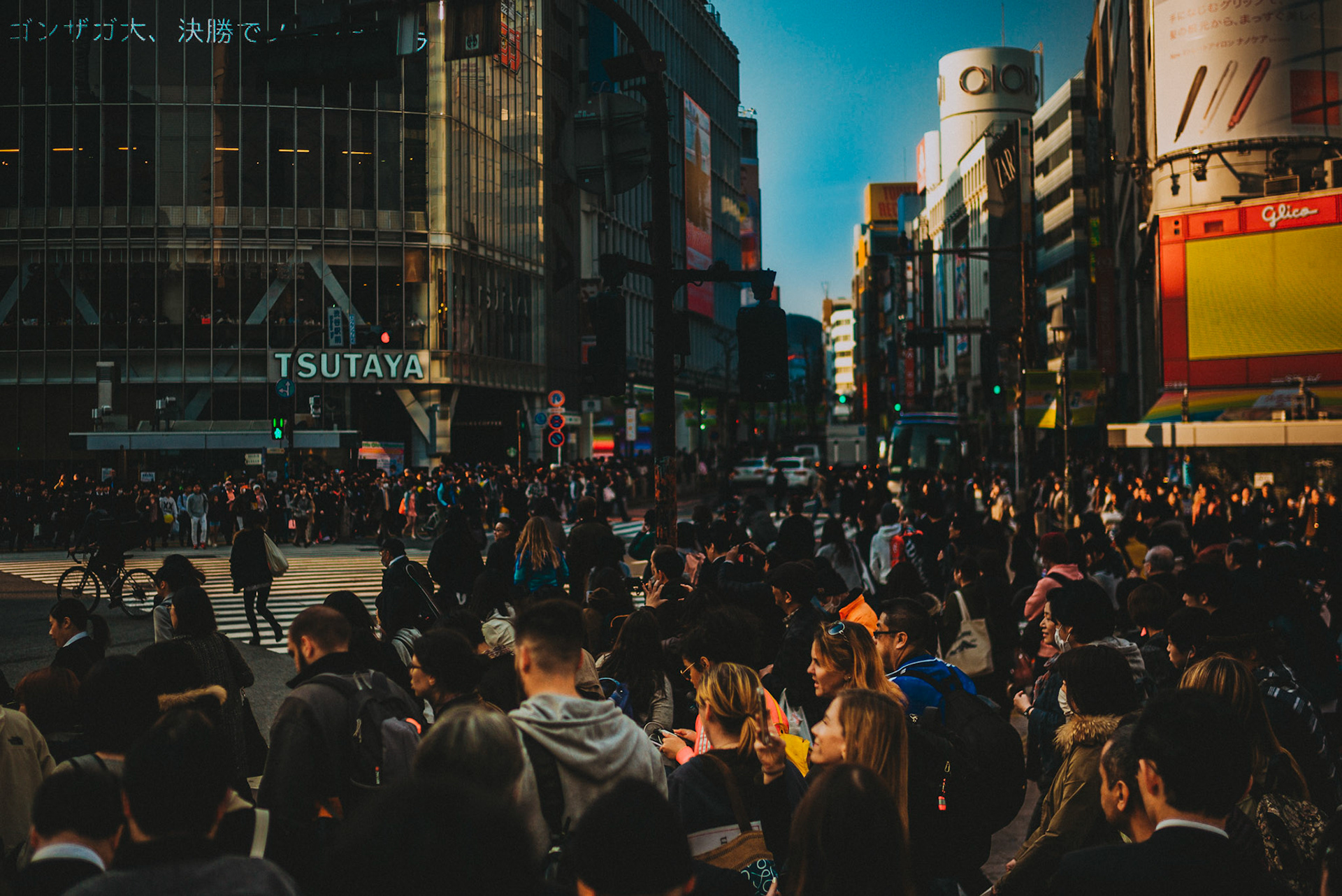 The hustle and bustle of pedestrians in Shibuya Crossing, Tokyo, Japan, April 2017, Leica M.