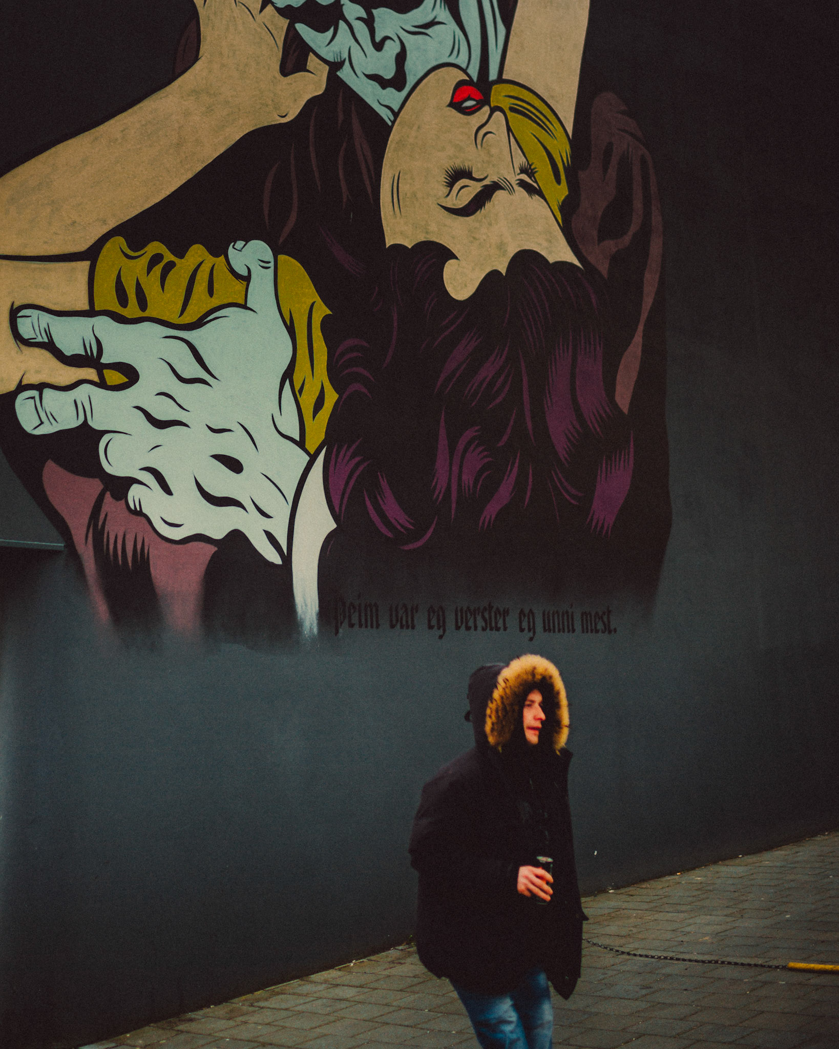 Street art in Laugavegur, Reykjavík, Iceland, May 2016, Leica M.