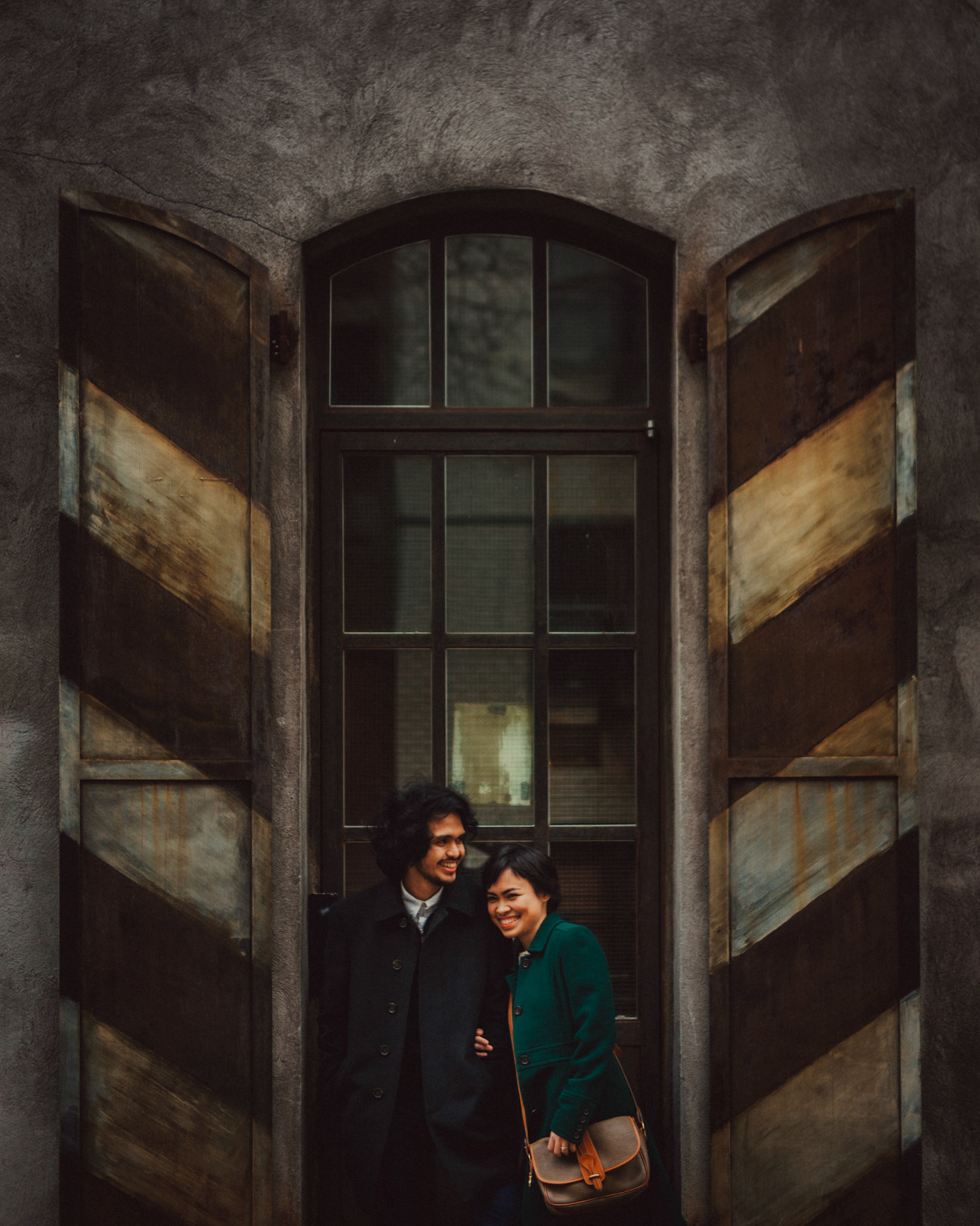 West Village couple portraits, from AC &amp; Winona's casual and chill engagement shoot in Manhattan, New York City, USA, December 2017, Leica M.