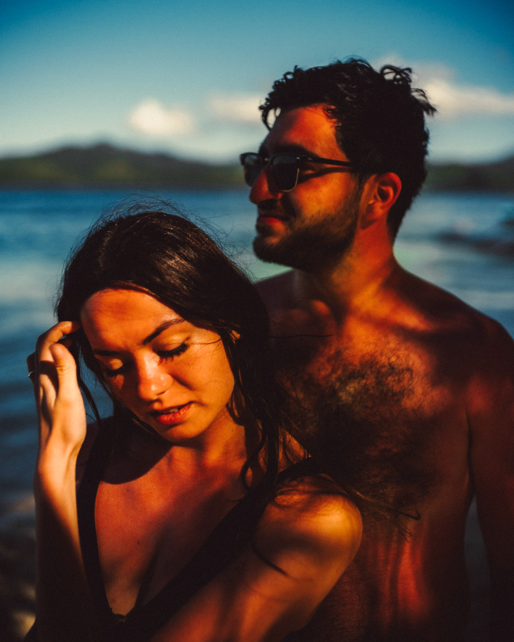 Moody couple portraits in Pinagbuyutan Island, El Nido, Palawan, Philippines, Southeast Asia, March 2020, Sony A7III.