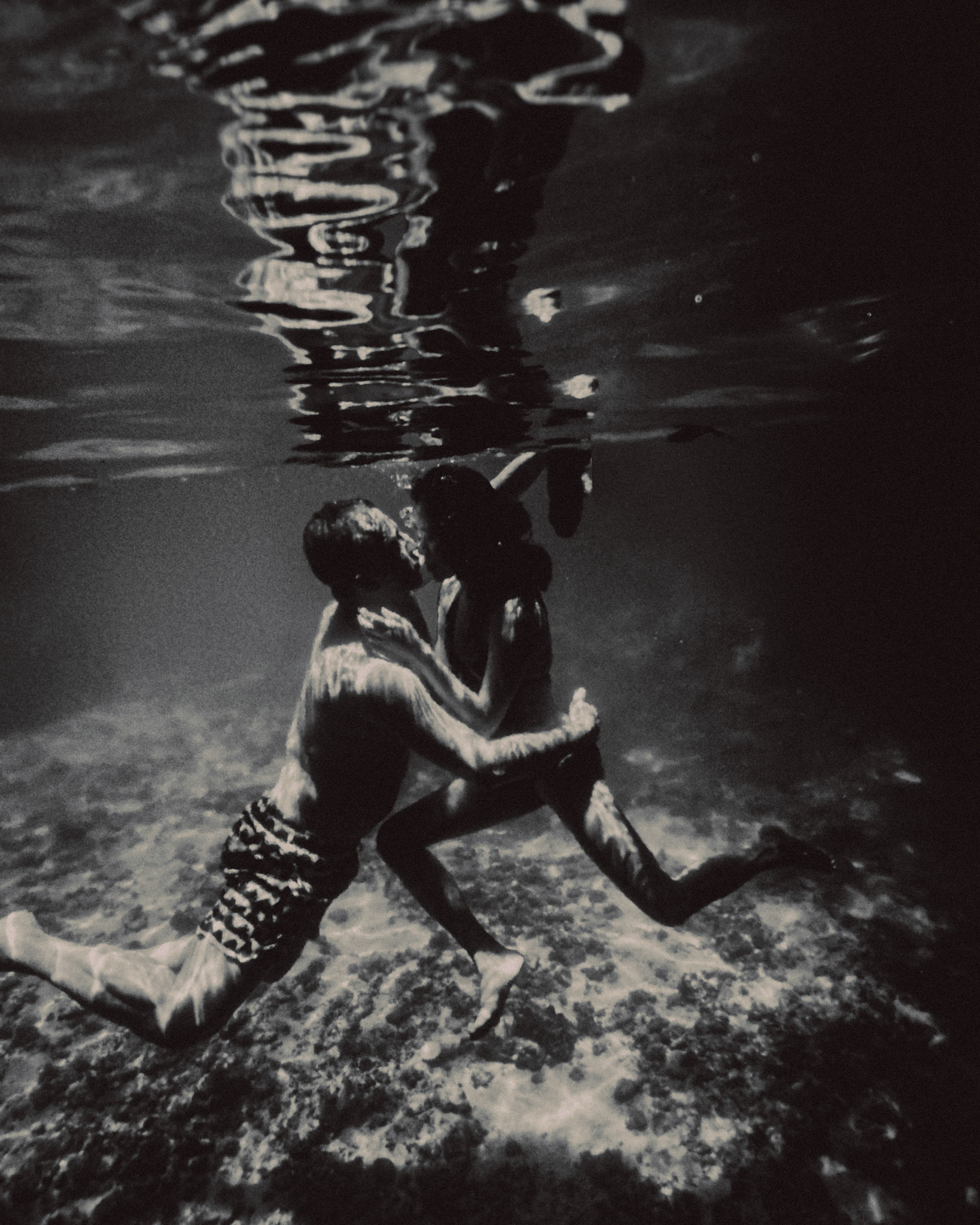 Underwater couple photography at the Twin Lagoon, from Renaud and Kat's island hopping adventure session in Coron, Palawan, Philippines, Southeast Asia, August 2018, Leica M