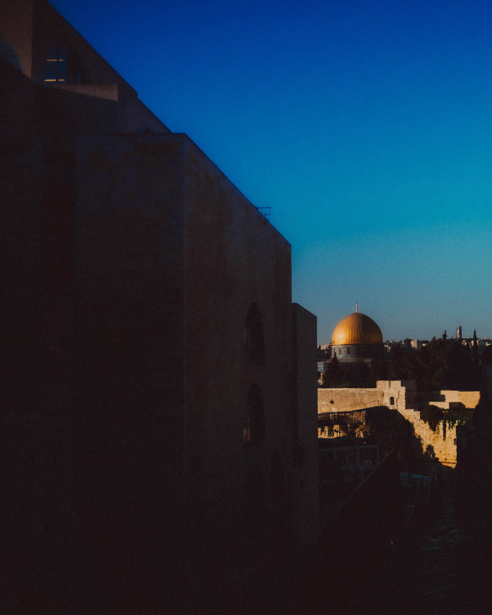 Dome of the Rock, viewed from the walls of the Old City of Jerusalem, Israel, July 2015, Leica M.