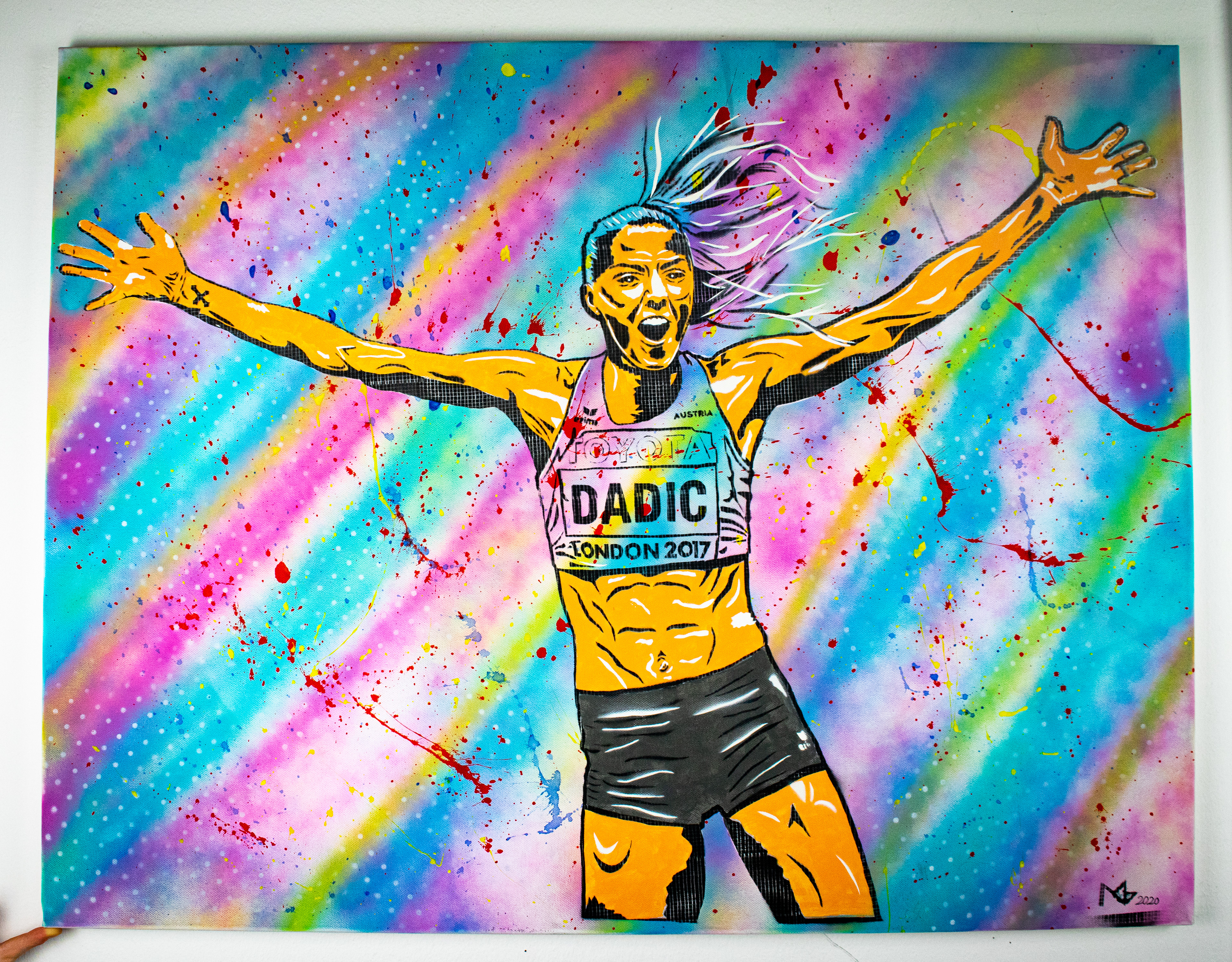 Ivona Dadic, 90x70 canvas, acrylic spray