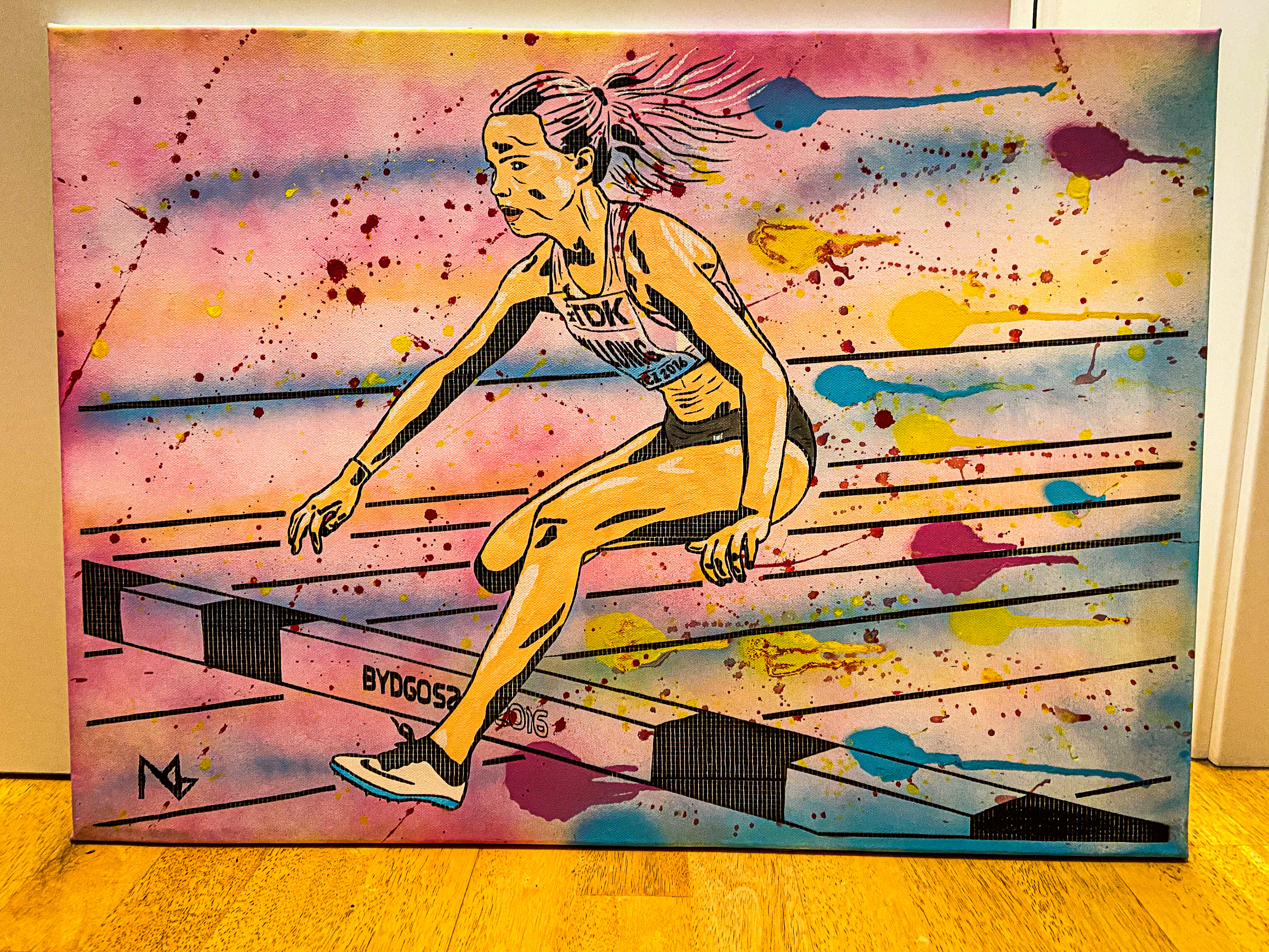 Lena Millonig, 70x50 canvas, acrylic spray