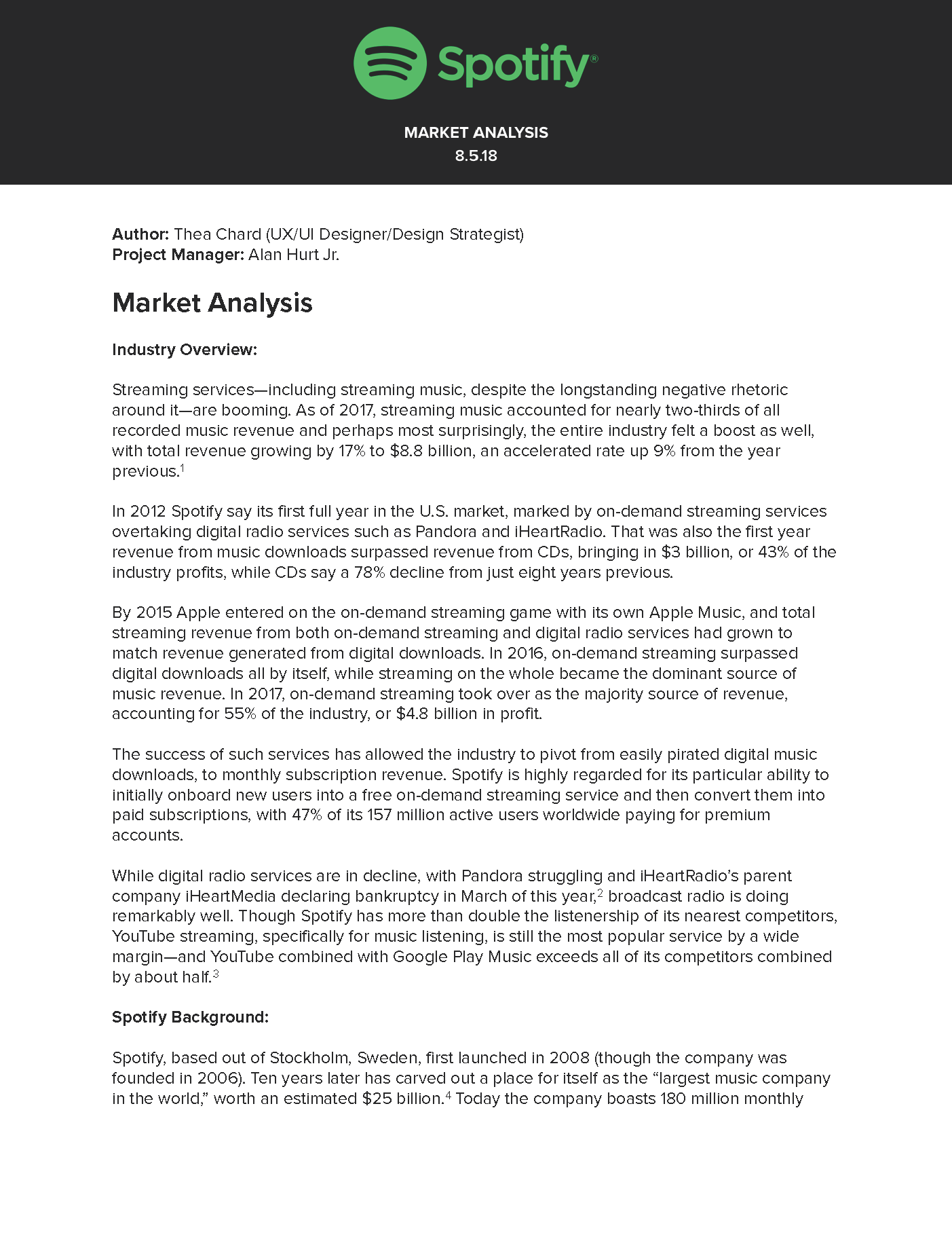 Market Analysis - page 1
