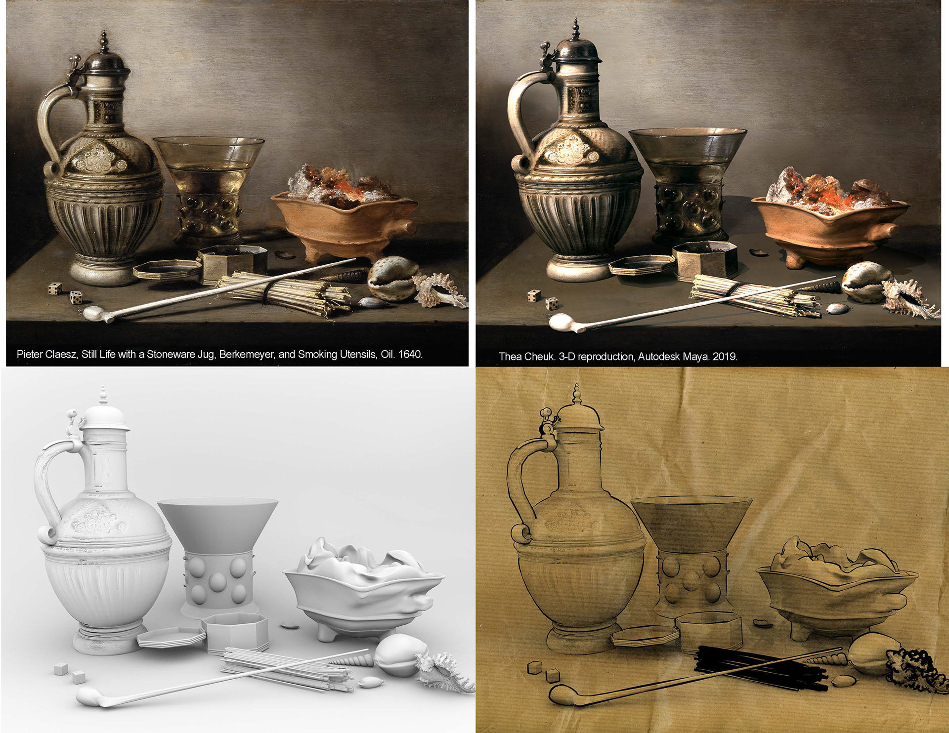 Recreation of Master Painting in Autodesk Maya. 2019.