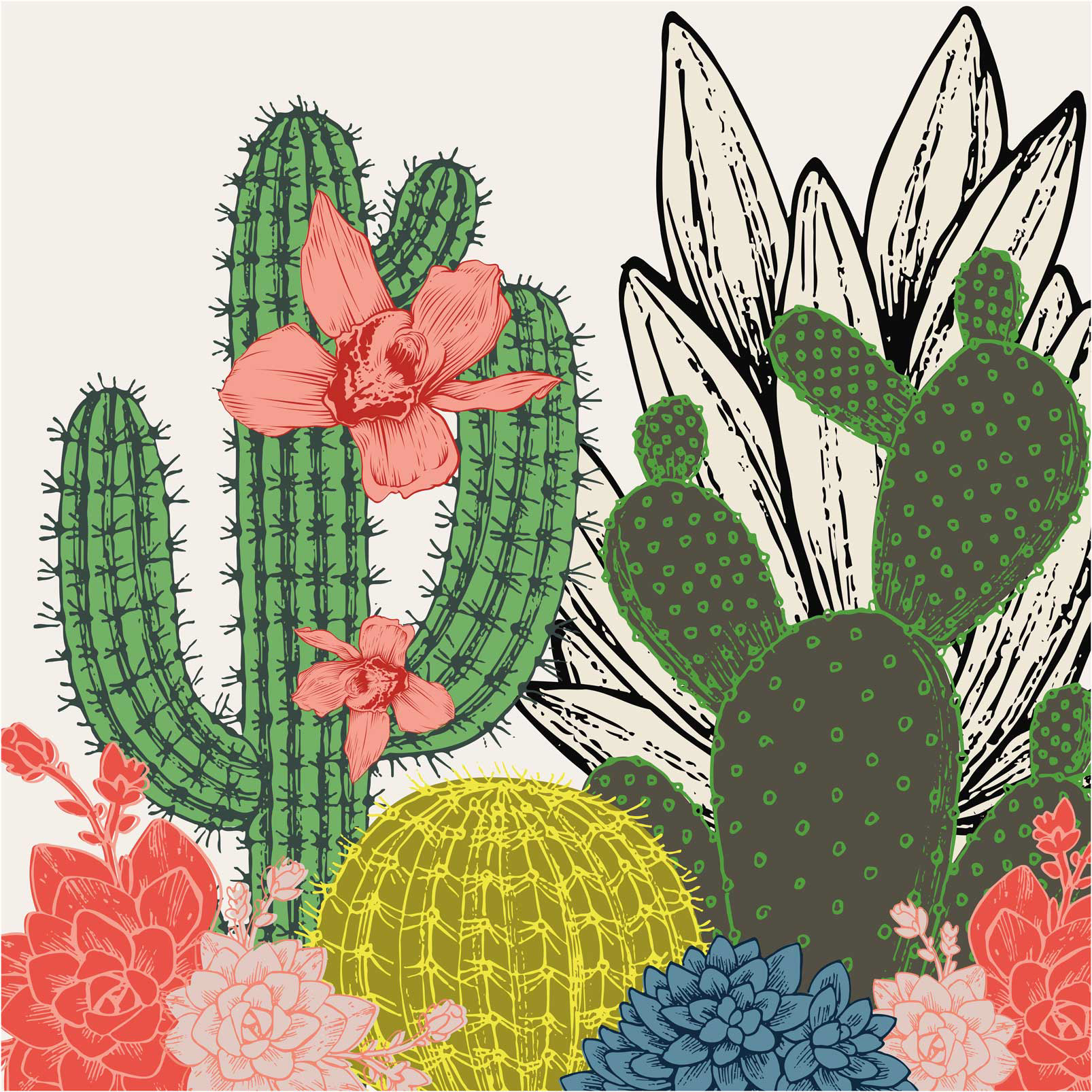 Desert scene - flat design
