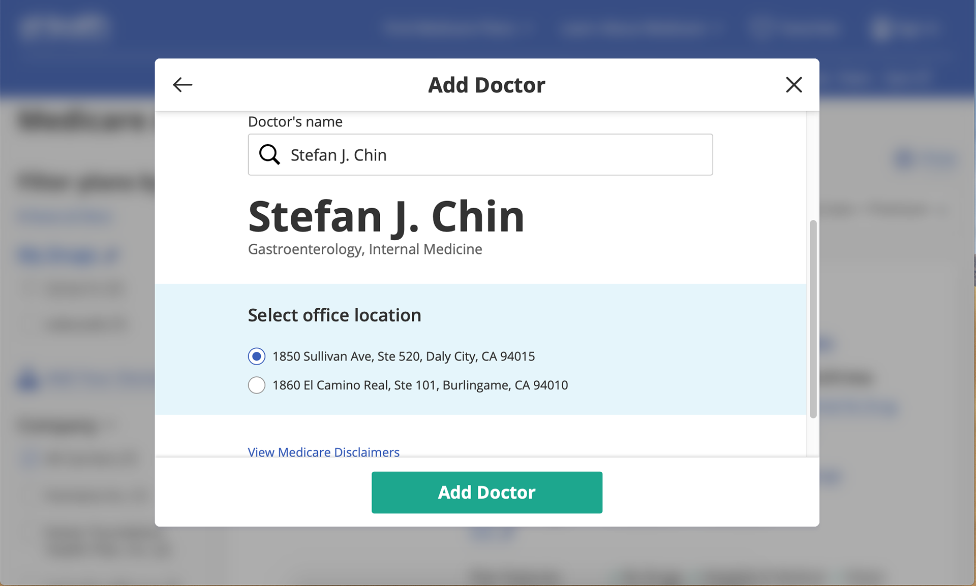 Adding a doctor