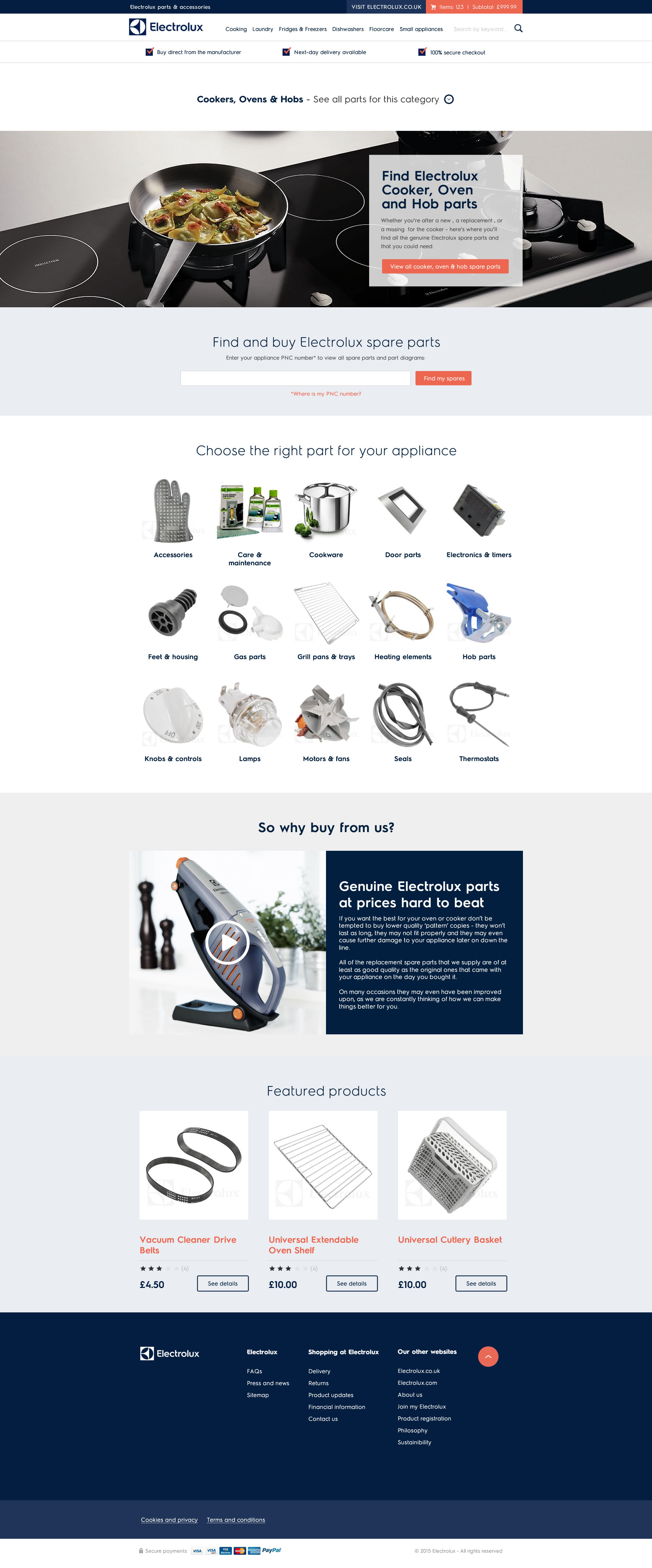 TITAN DESIGNS (UK) LTD - Electrolux Parts & Accessories
