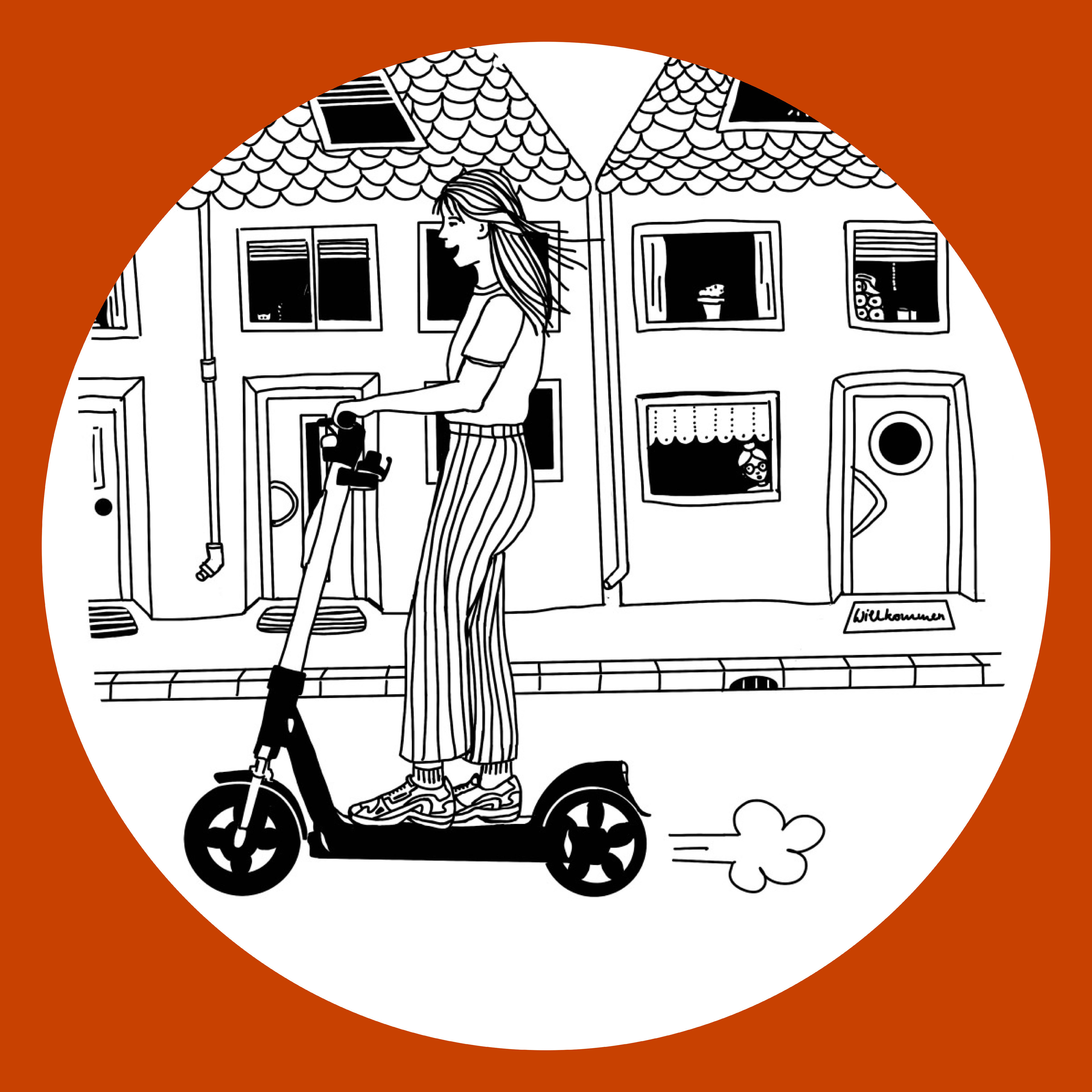 Day 19: E-scooters were the new big thing in 2019. But since corona the hype is gone. Now e-scooters are standing in every corner, lost and lonely. The weather was nice yesterday and I thought it could be fun to do a short spin. So I grabbed a scooter and rode through the neighborhood.