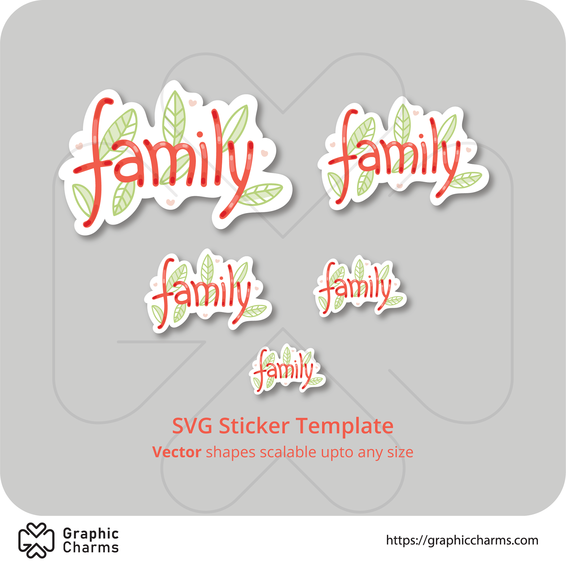 Download Graphiccharms Family Svg Graphics Sticker Design Template PSD Mockup Templates