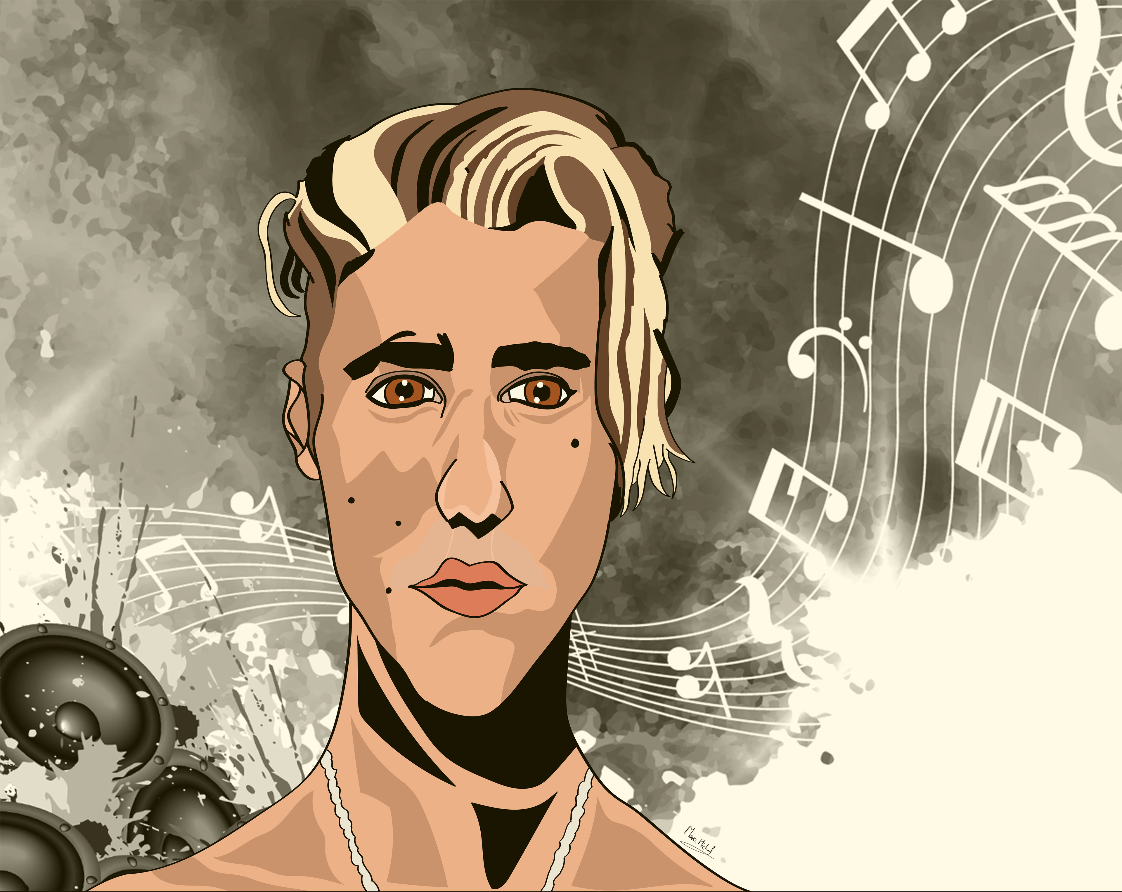 Marc Michel Art - Justin Bieber Artwork