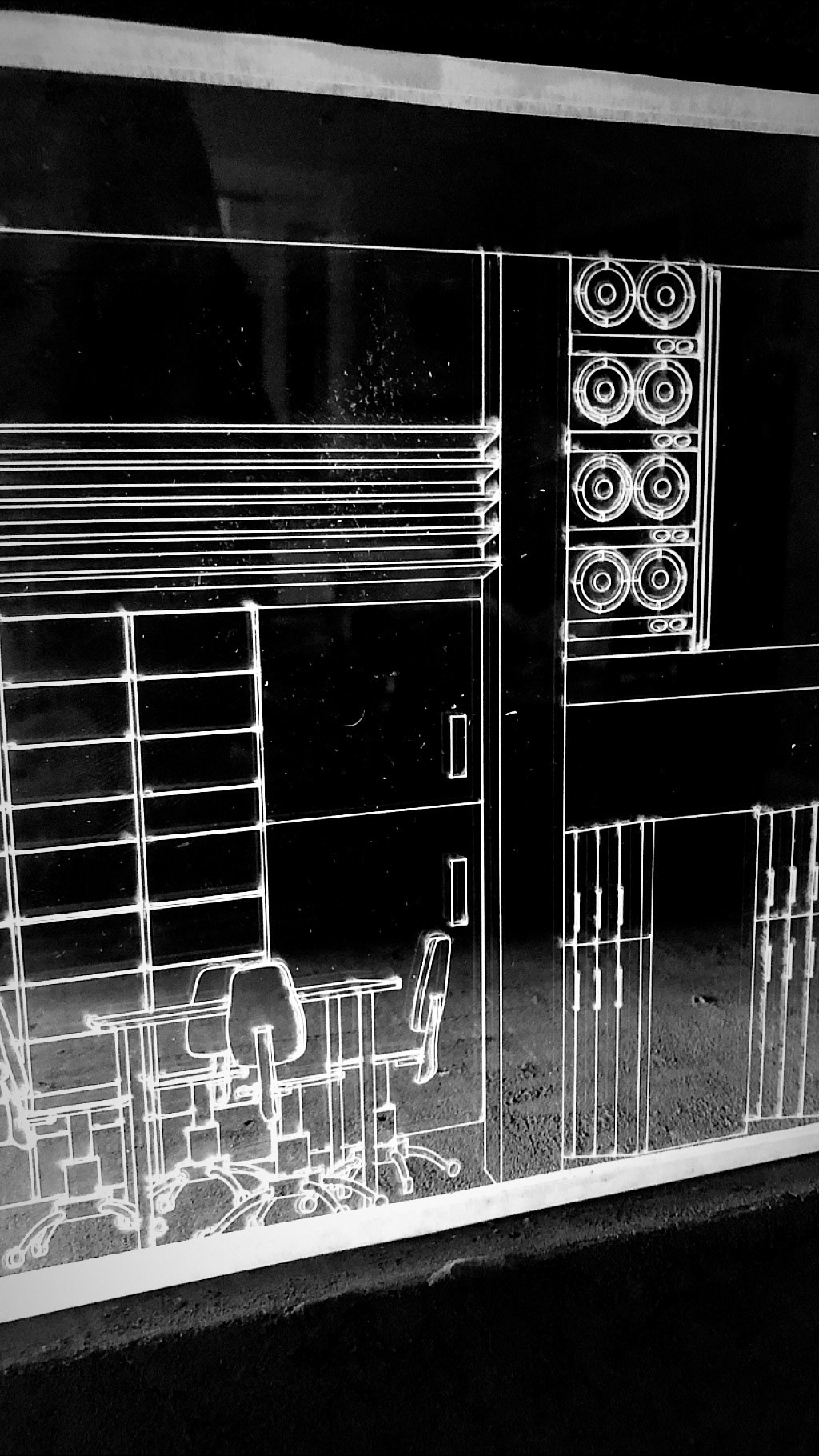 Etched Perspex Section