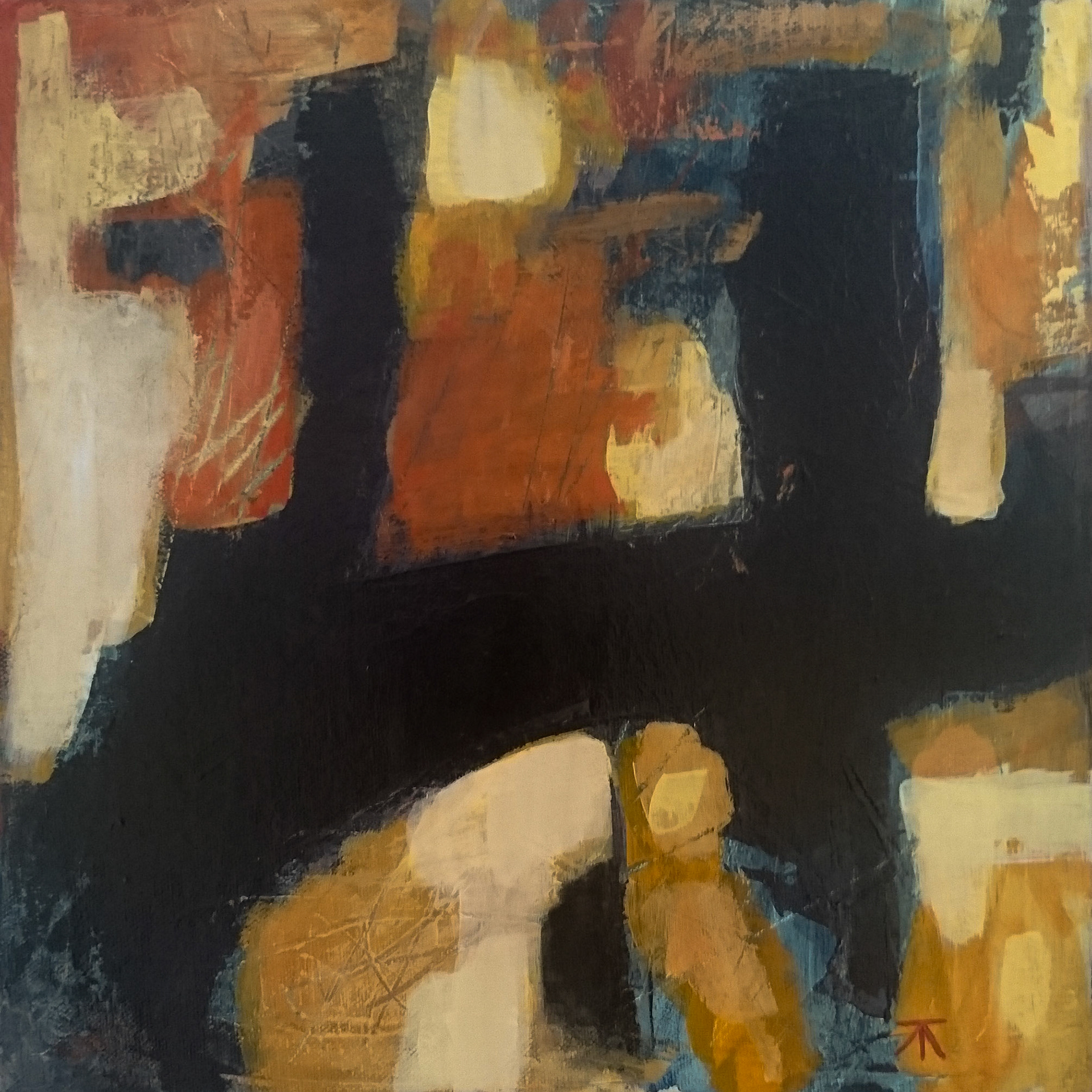 "Urban Motion No. 2" Acrylic on canvas, 12 x 12 inches, $245