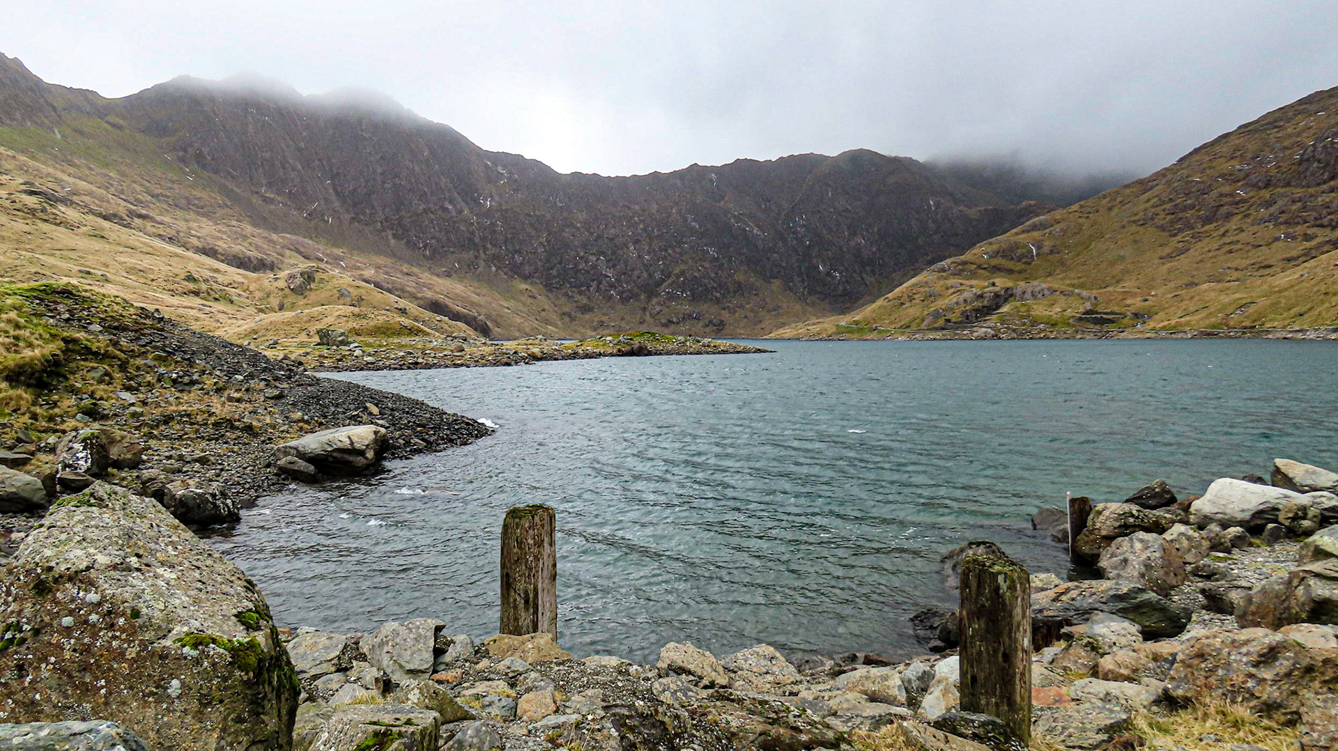 Llyn Llydaw (Reservoir), From Miners' track to Snowdon