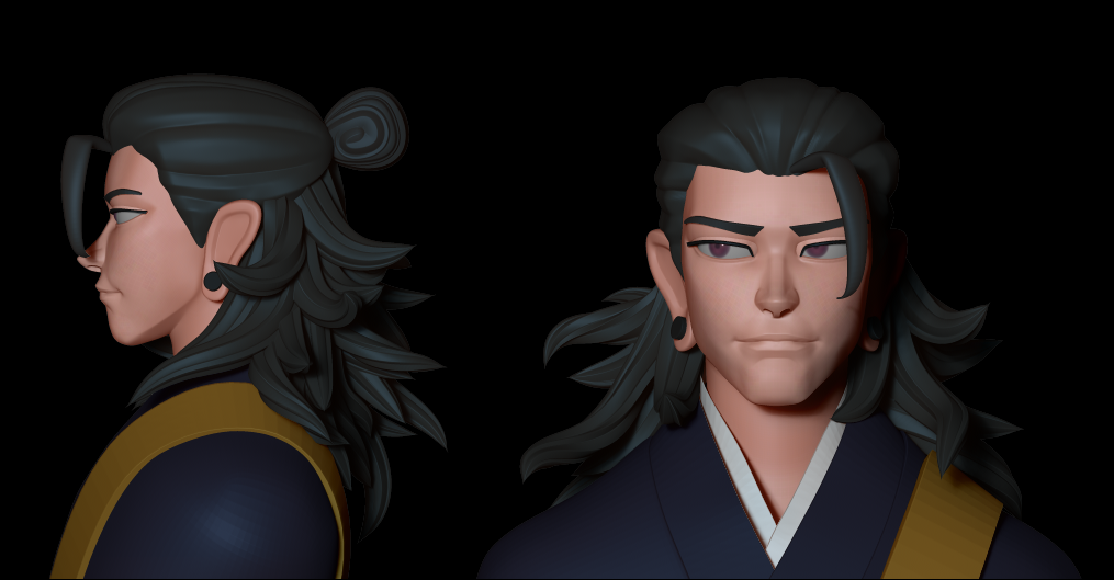 Suguru Geto from Jujutsu Kaisen. Made in ZBrush.