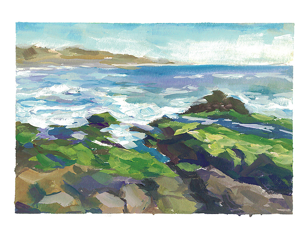Laguna Beach | 2019, 5"x7", Gouache