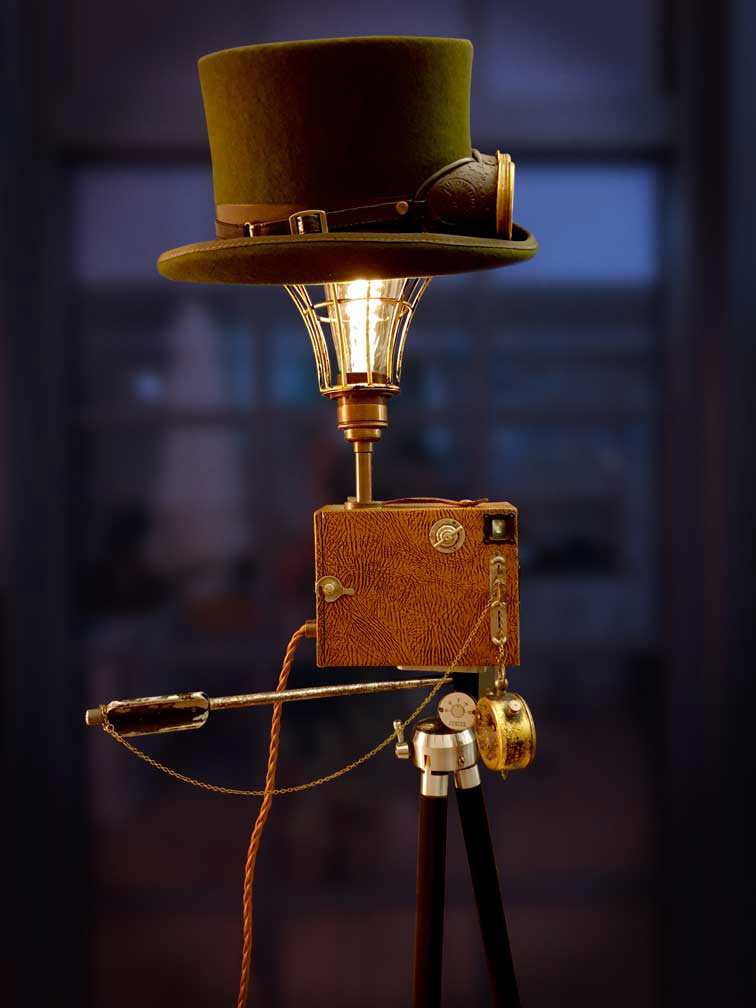 Vintage steampunk lamp