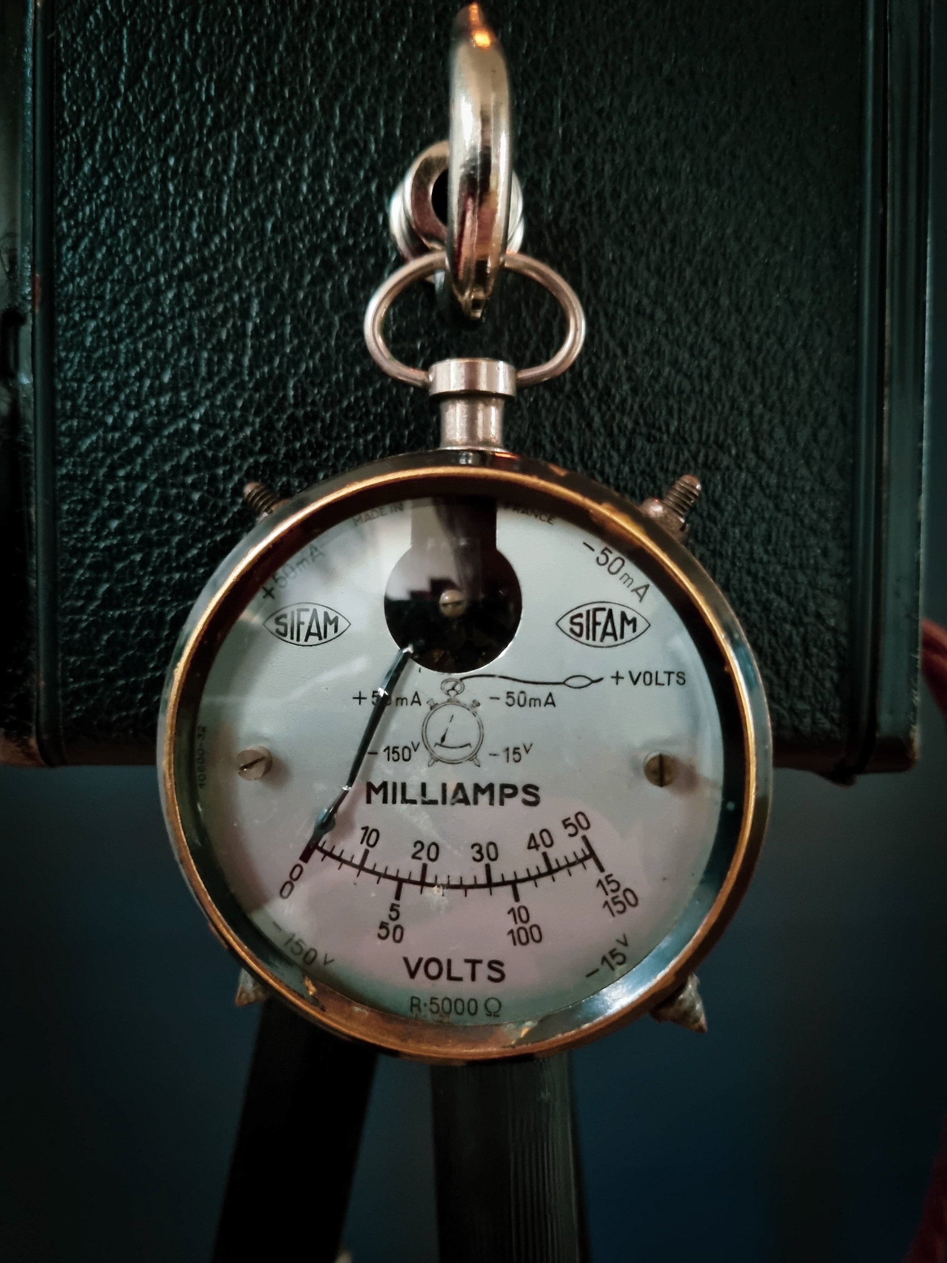 Vintage pocket-watch voltmeter
