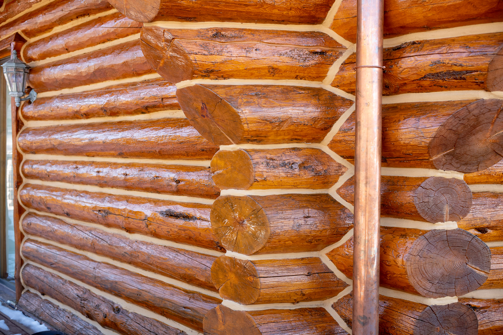 log home finishing