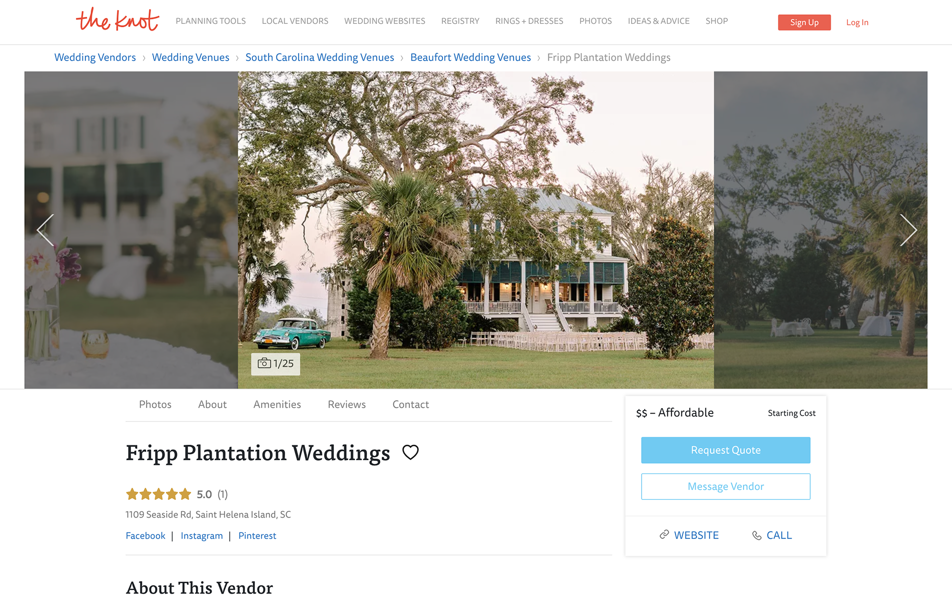 Venue featured on The Knot