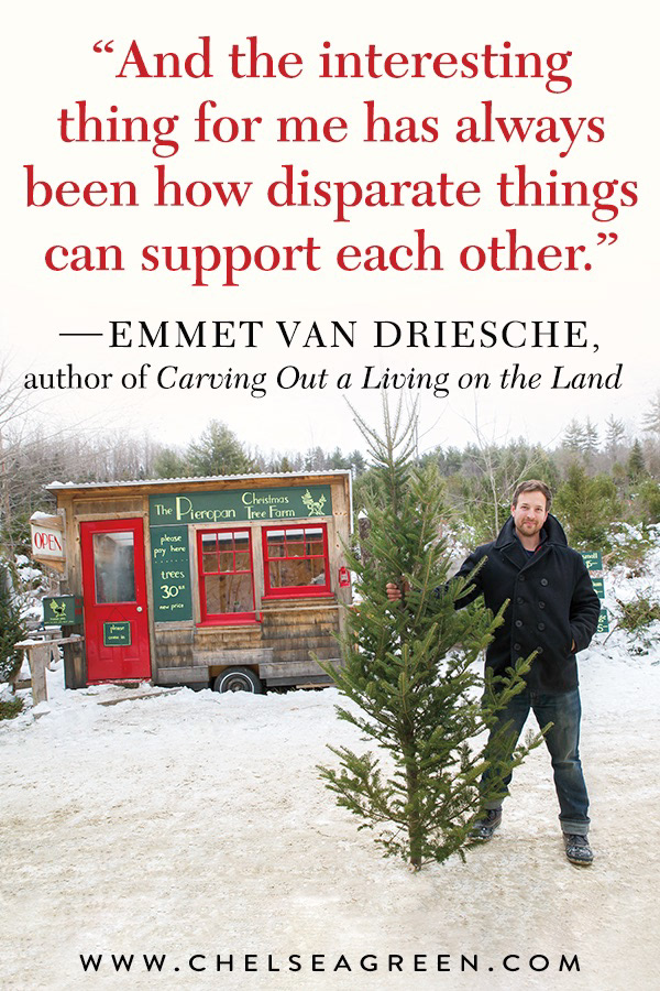Pinterest Book Quote "Carving Out a Living on the Land" (Chelsea Green Publishing)