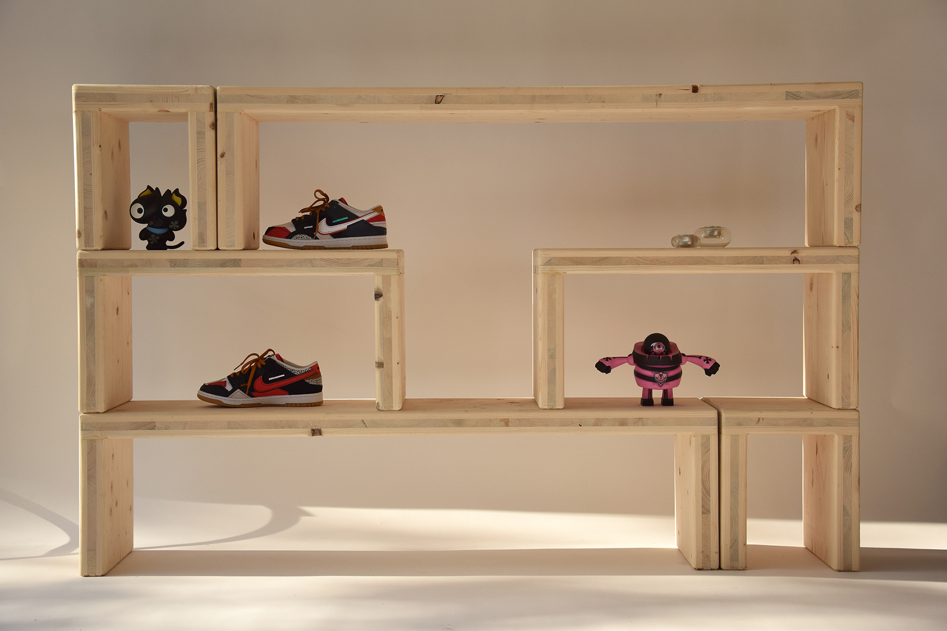 Up to U, modular shelving system