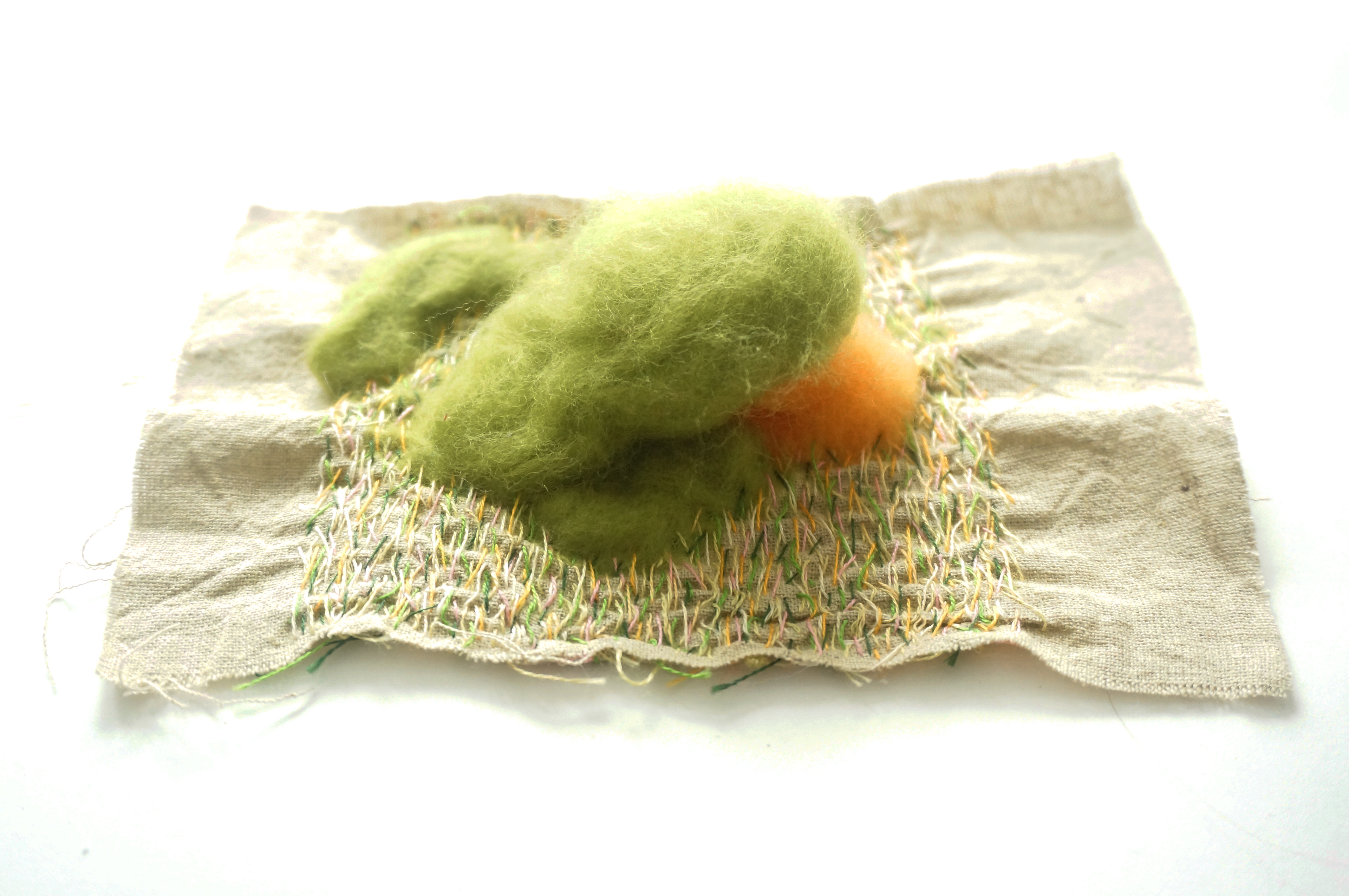Grass, hill, egg yolk.