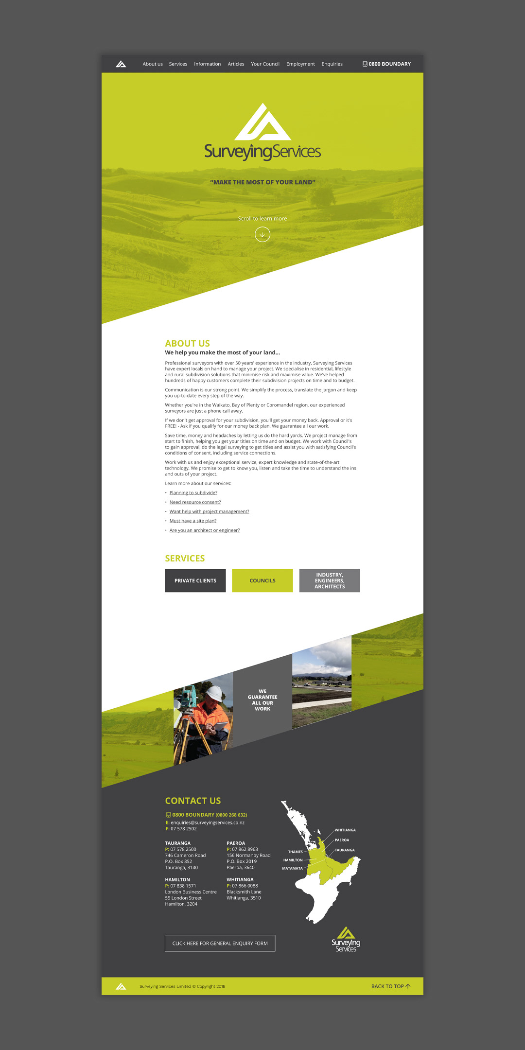 Website home page design by Onyx Design