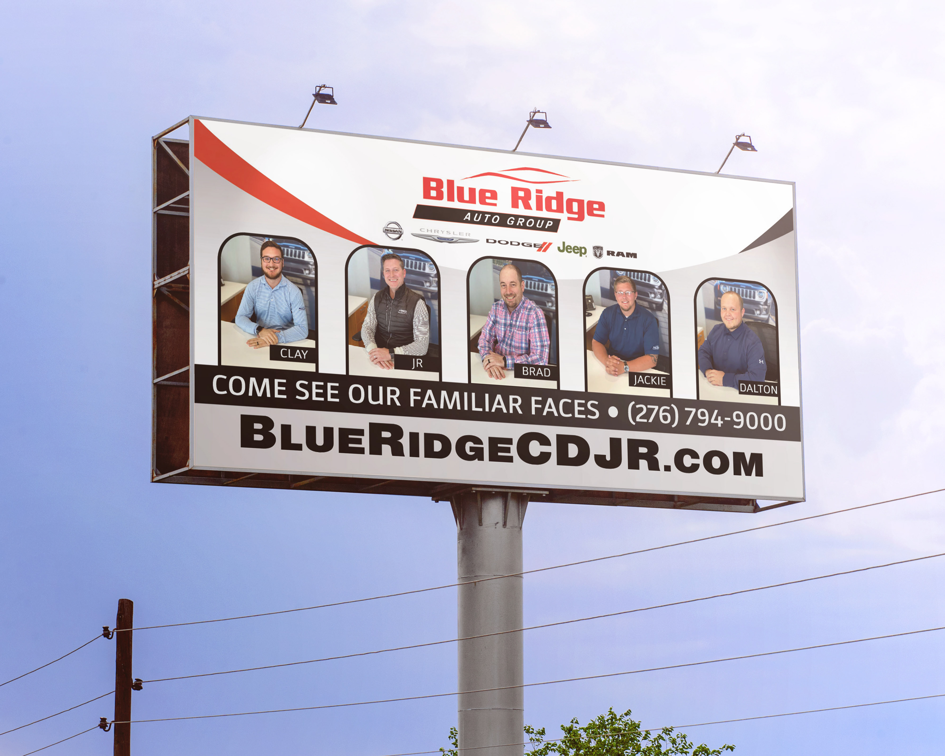 "Come see our sales team" Blue Ridge Billboard