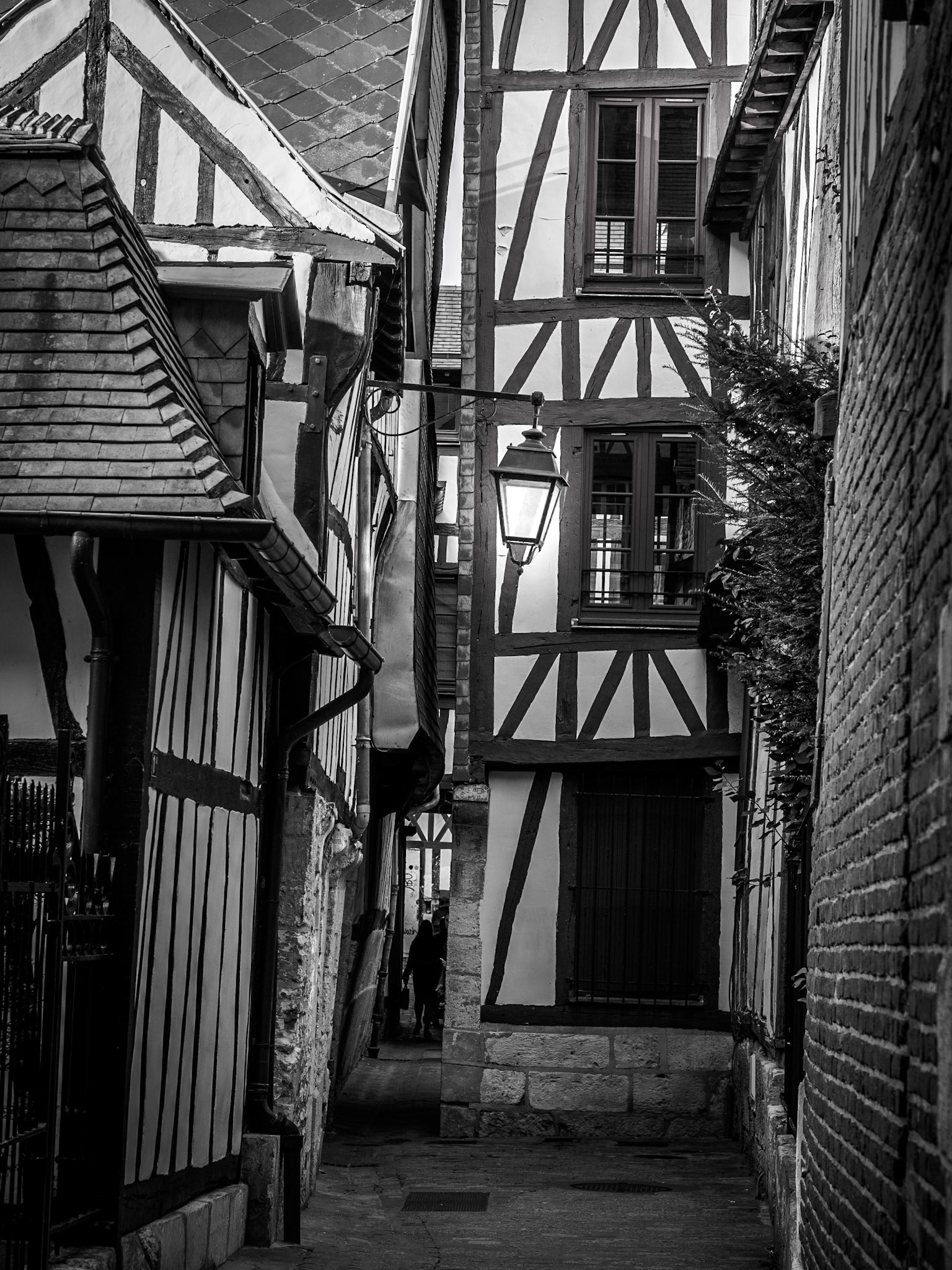 Enge Mittelaltergasse in Rouen