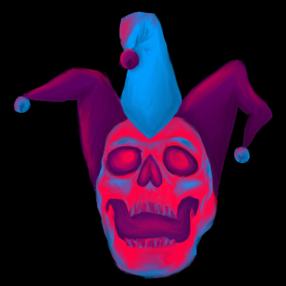 a painted skull