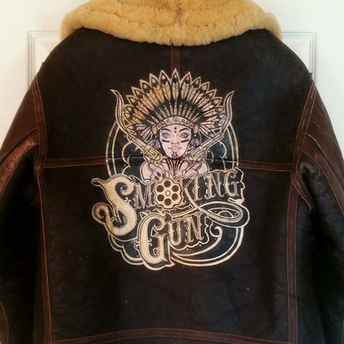 Smoking Gun branding - hand painted promotional media