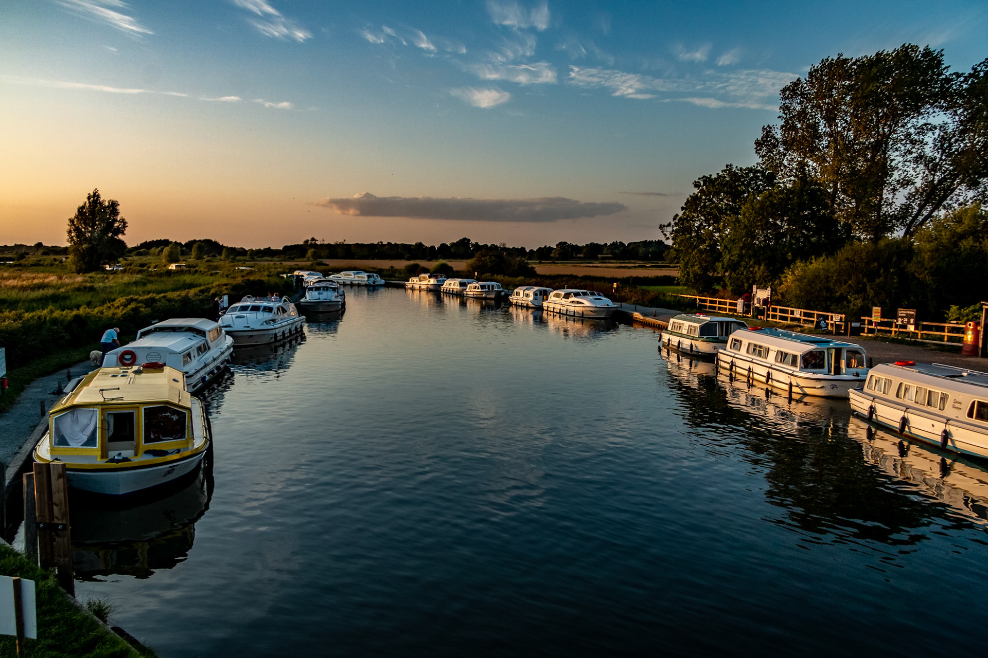 HDR - Ludham bridge at sunset