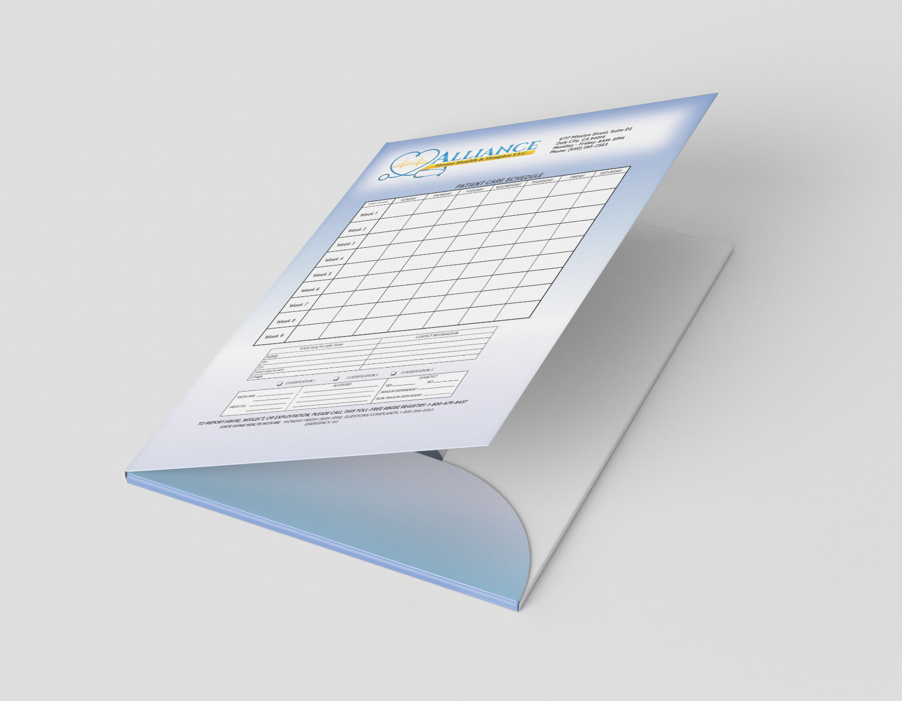 Folder for Alliance Healthcare