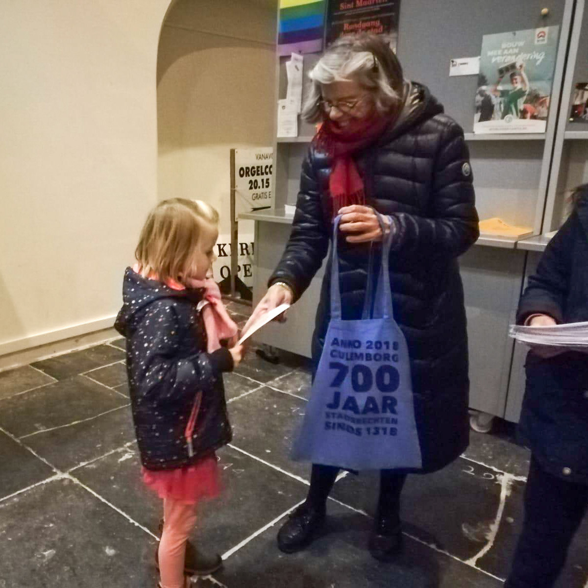 Blauwe Lap, altijd handig om flyers in te stoppen