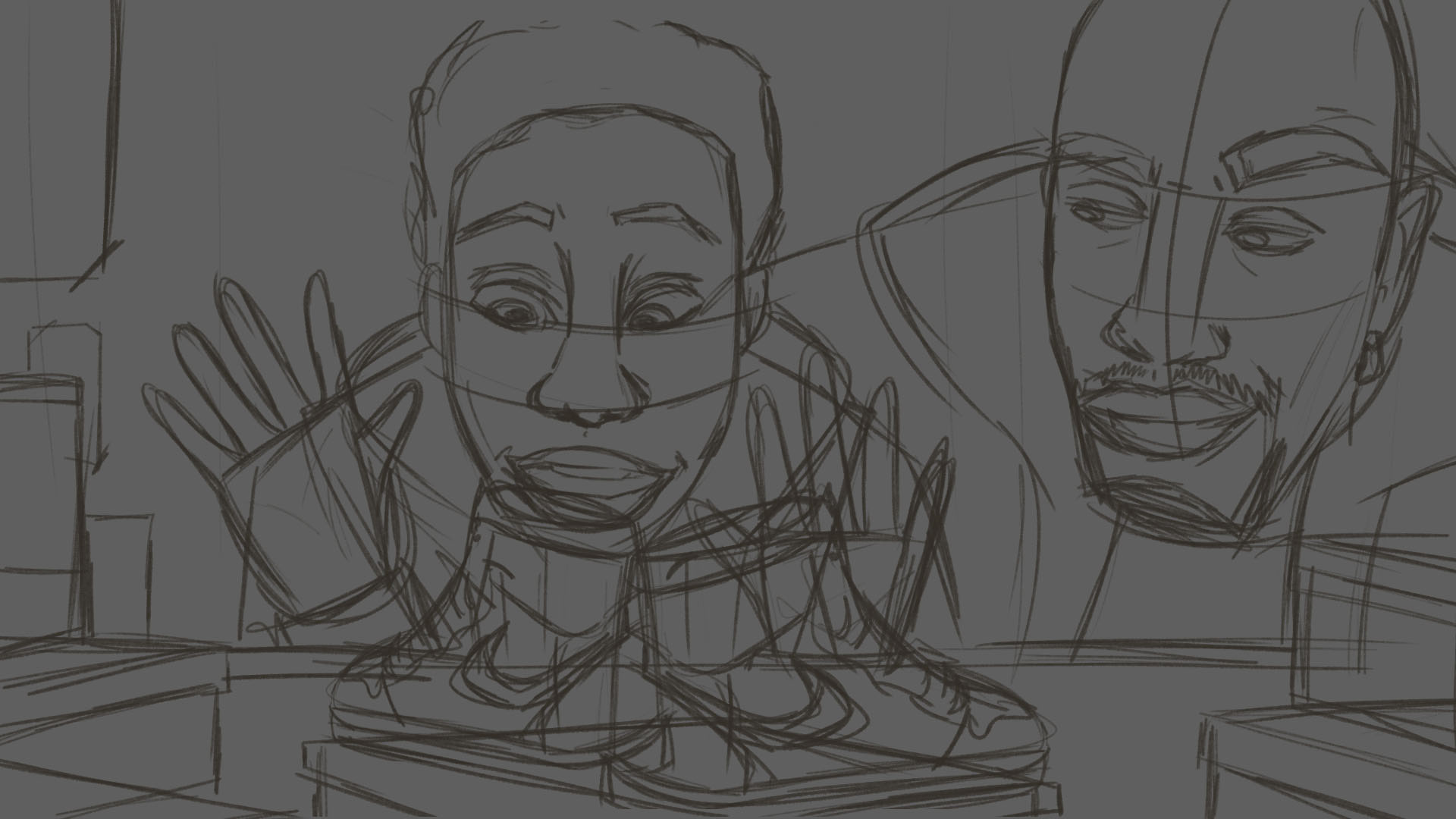 The line art sketch